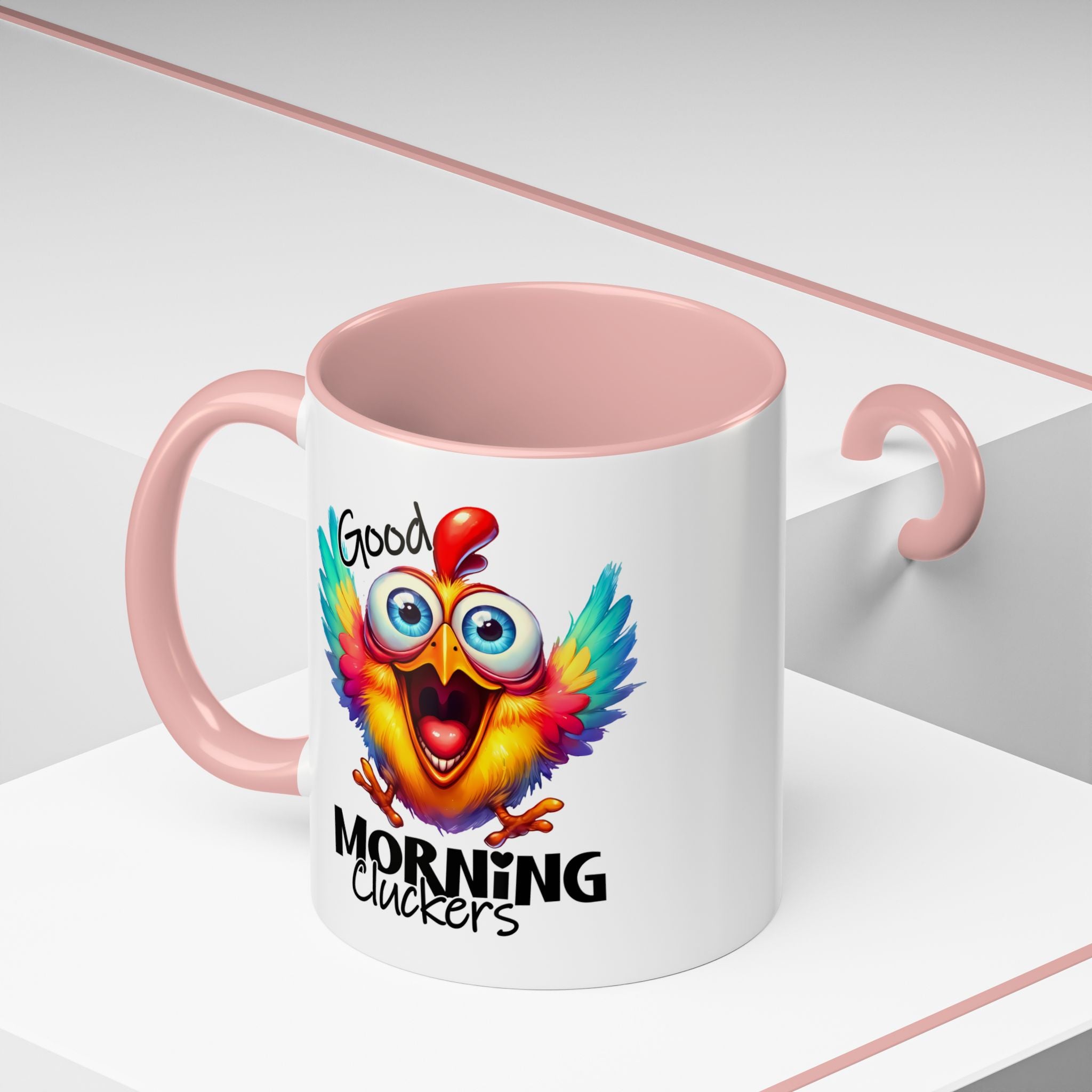 Good Morning Cluckers – Cheerful Chicken Mug