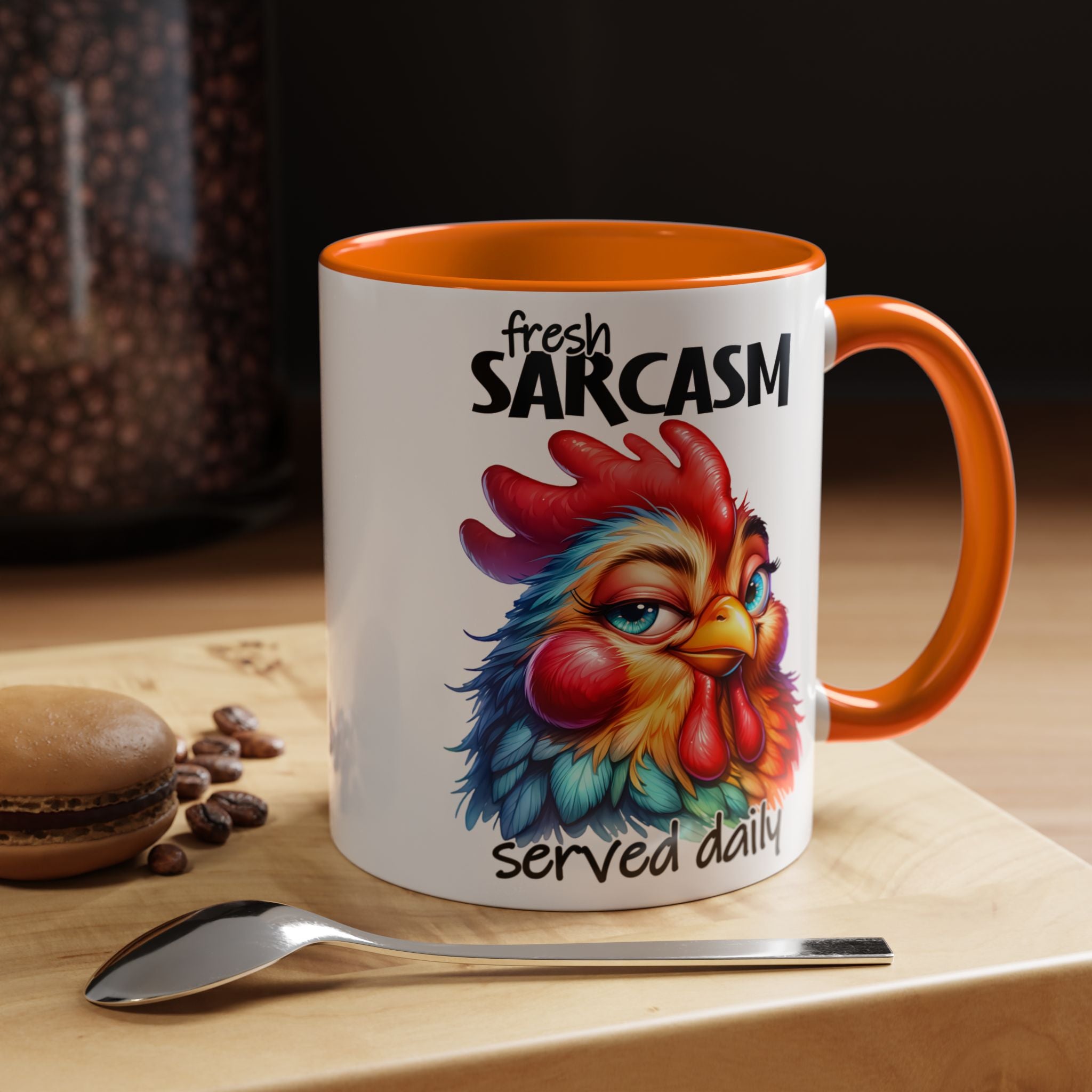 Fresh Sarcasm Served Daily – Chubby Chicken Mug