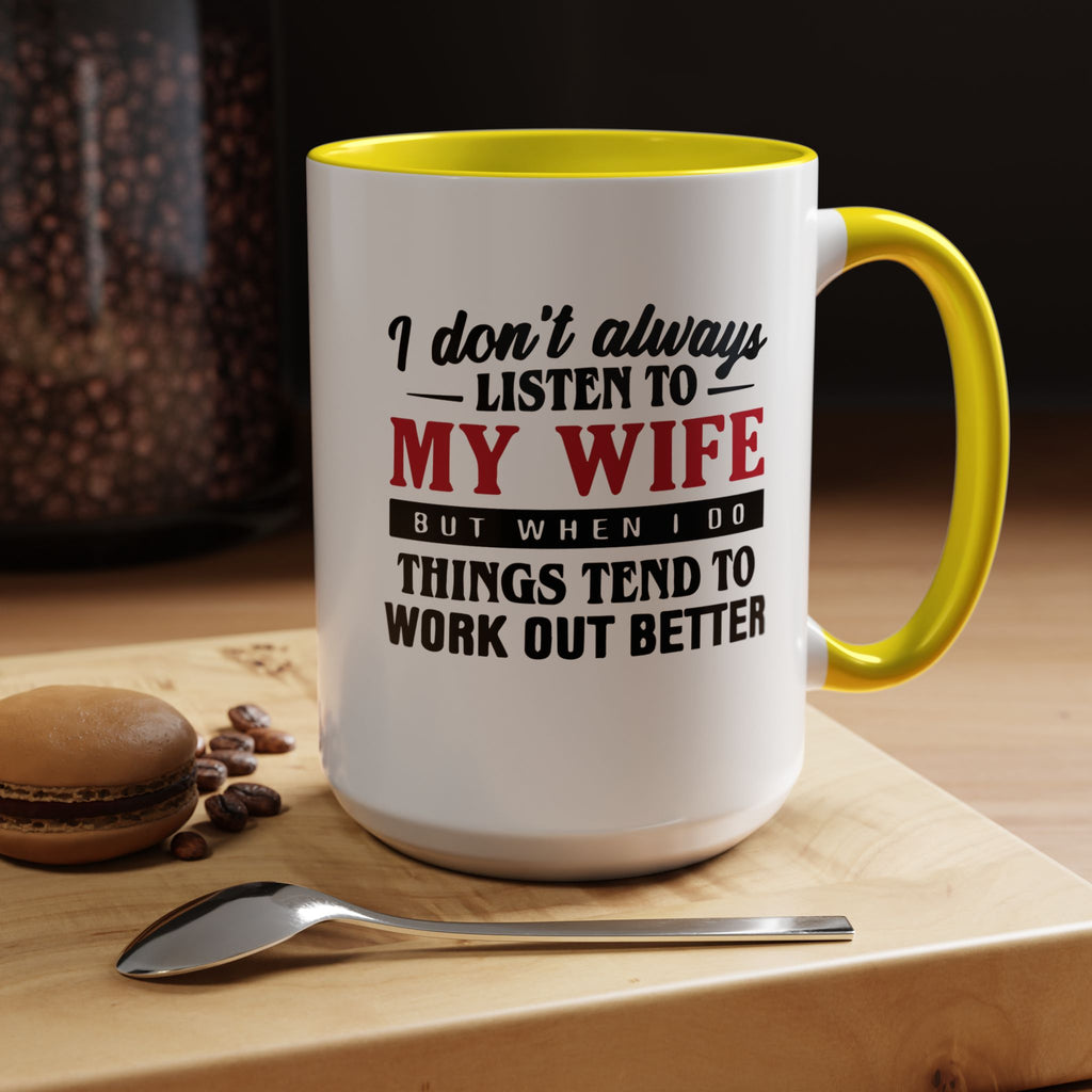 Funny Husband Coffee Mug – 11oz & 15oz Humor Quote, Colorful Interior