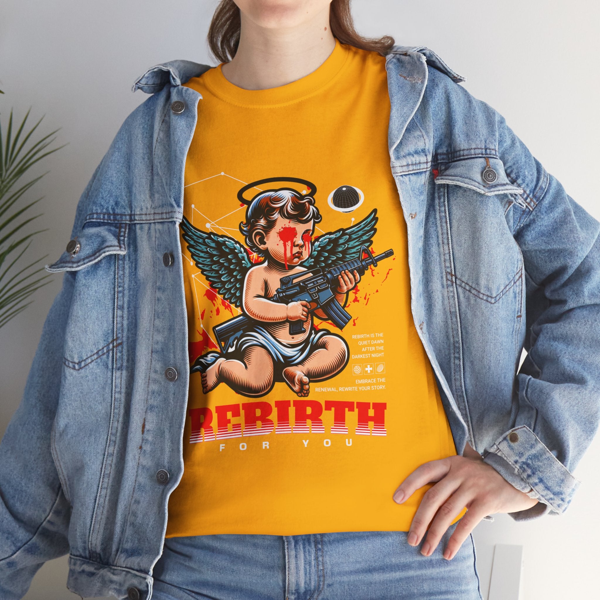"Divine Angel" - Gothic Engraving T-Shirt Design