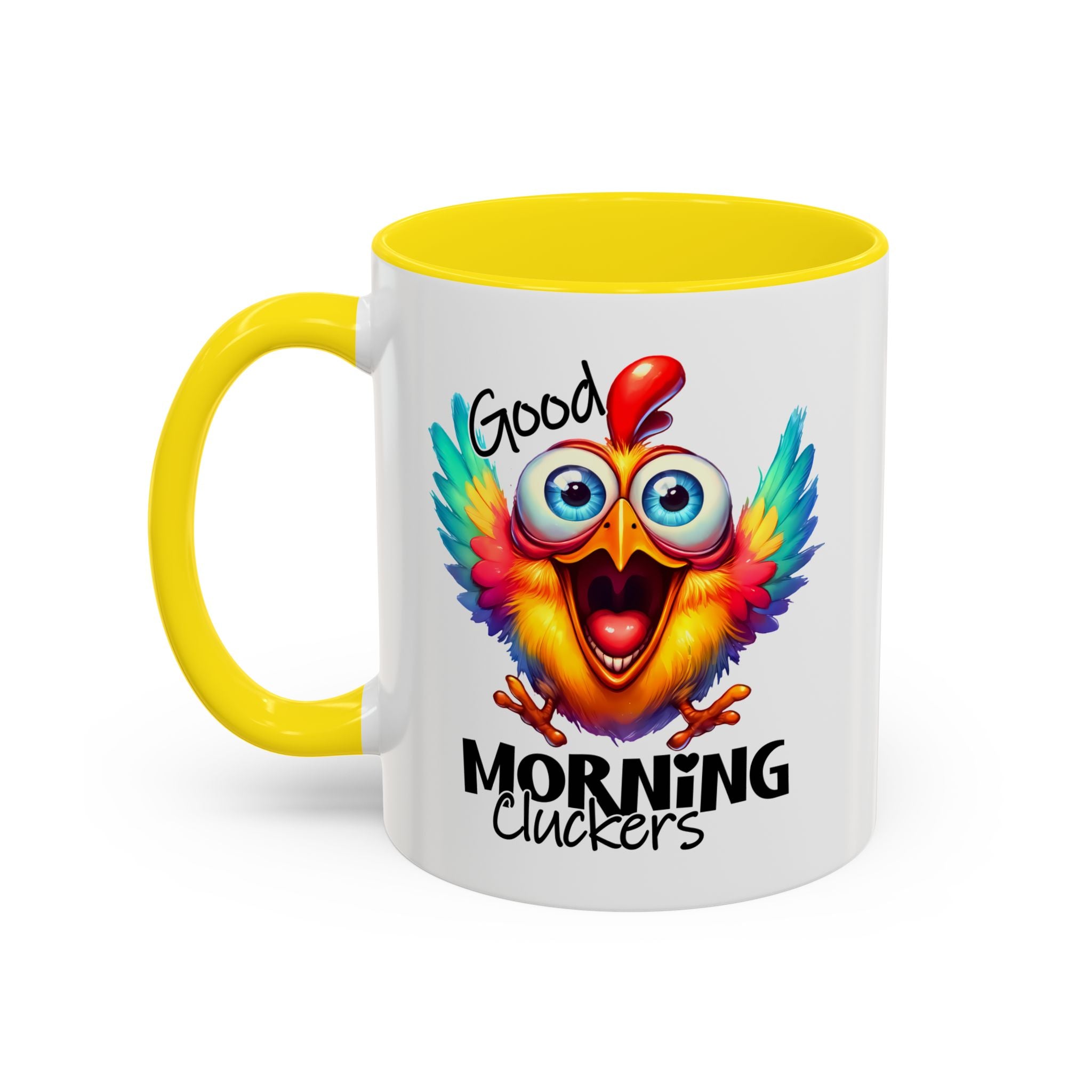 Good Morning Cluckers – Cheerful Chicken Mug