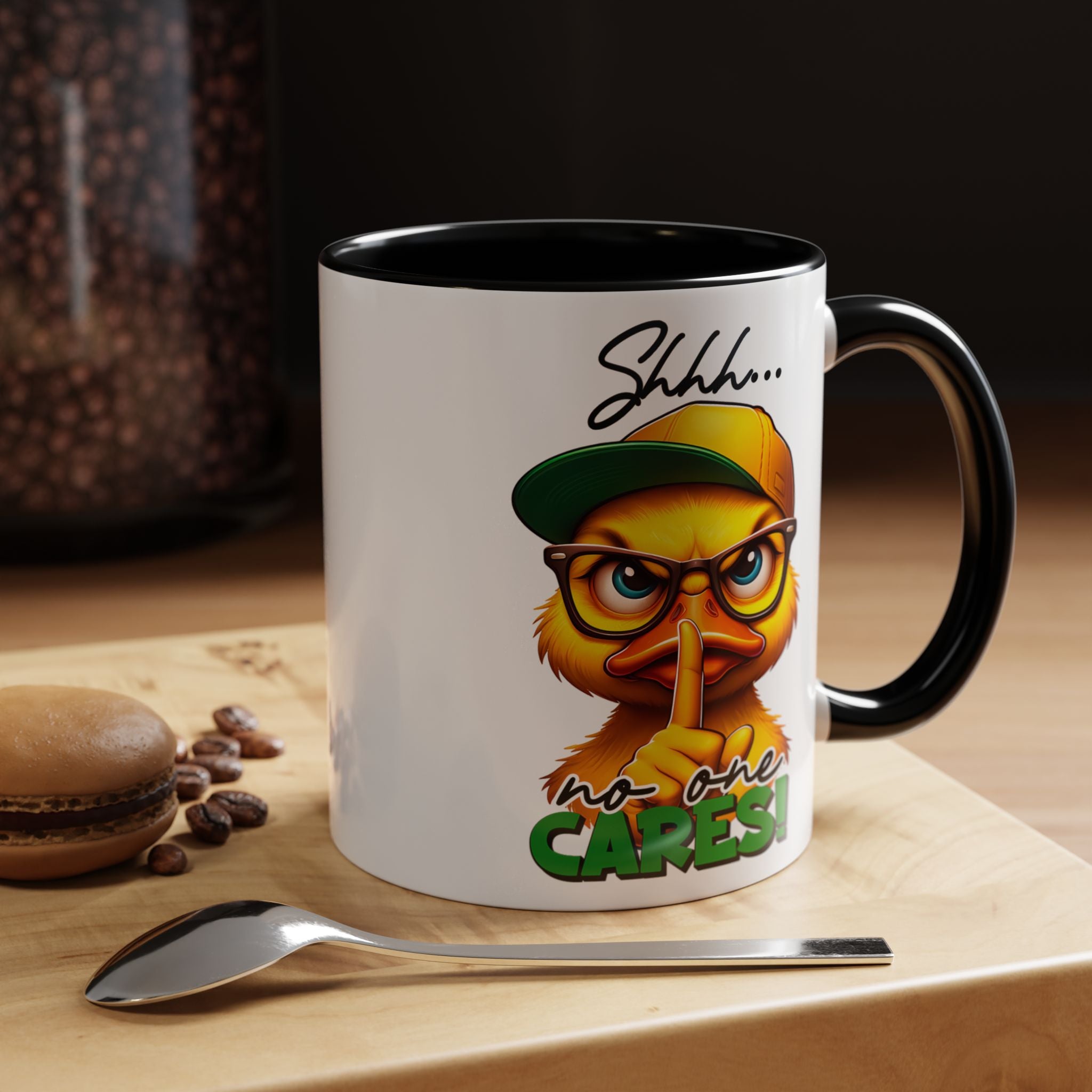 Shhh… No One Cares Duckling Mug