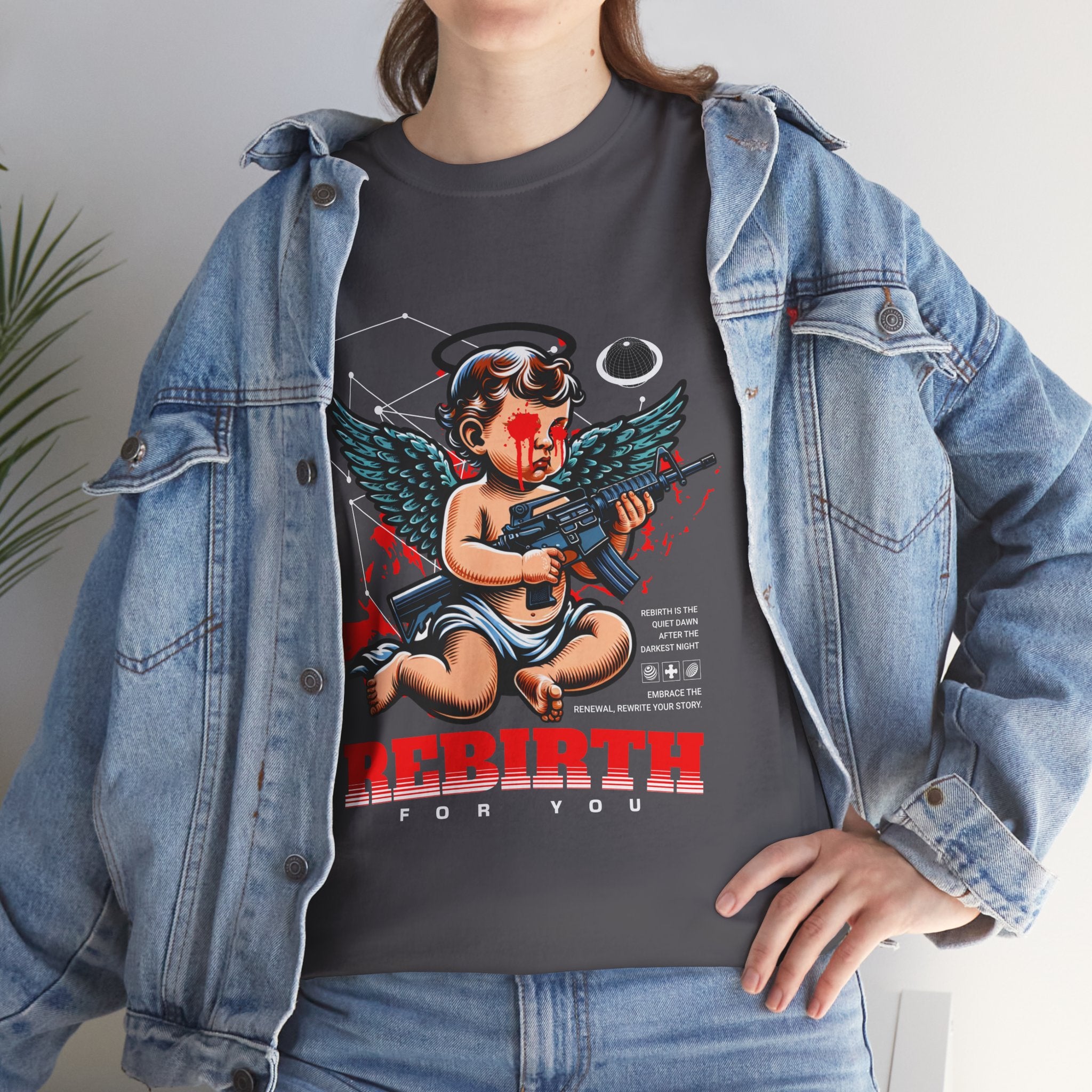 "Divine Angel" - Gothic Engraving T-Shirt Design