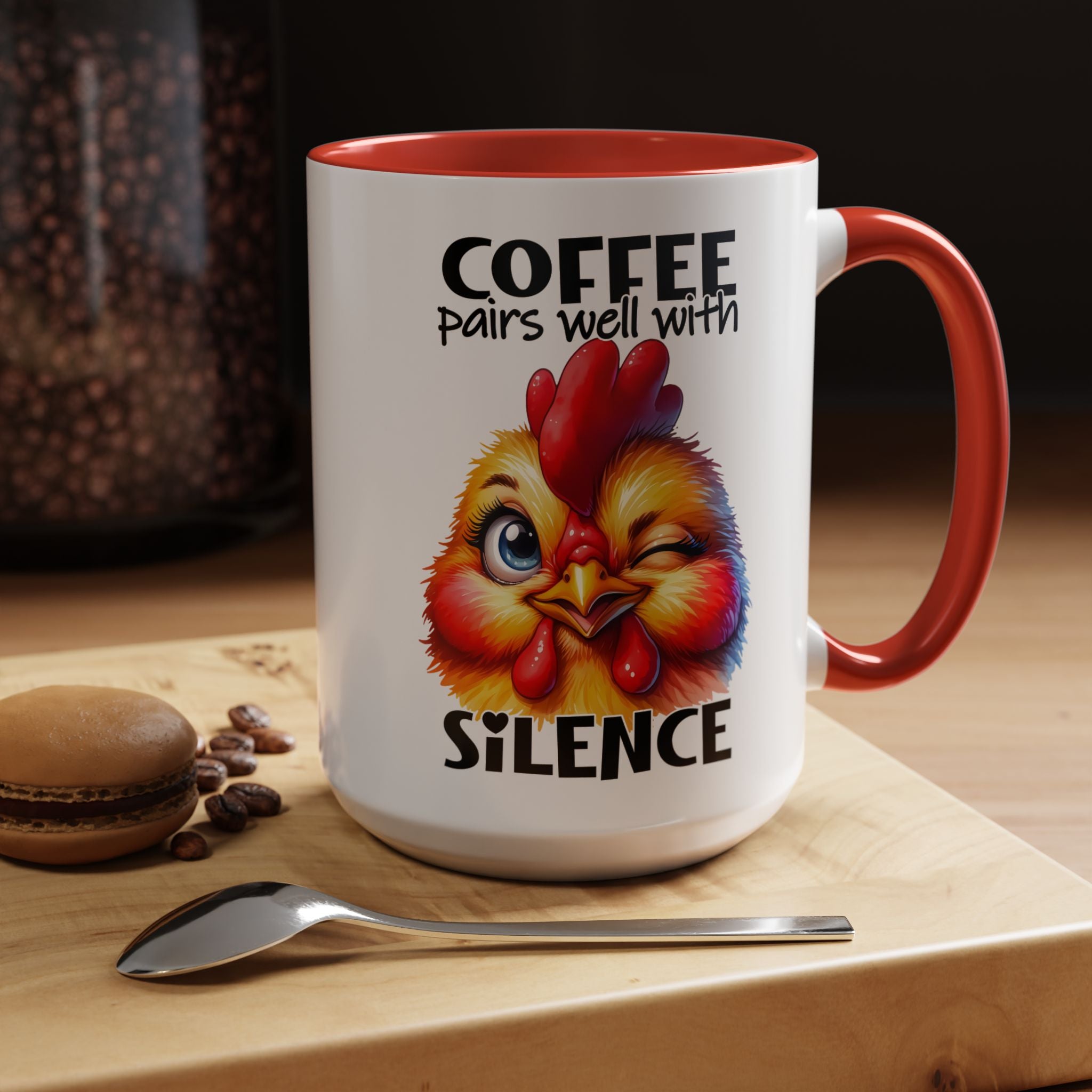 Coffee Pairs Well with Silence – Winking Chick Mug