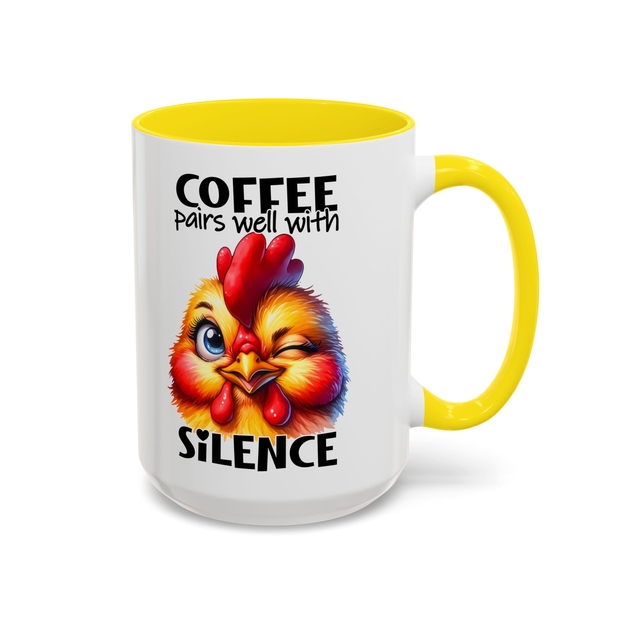 Coffee Pairs Well with Silence – Winking Chick Mug