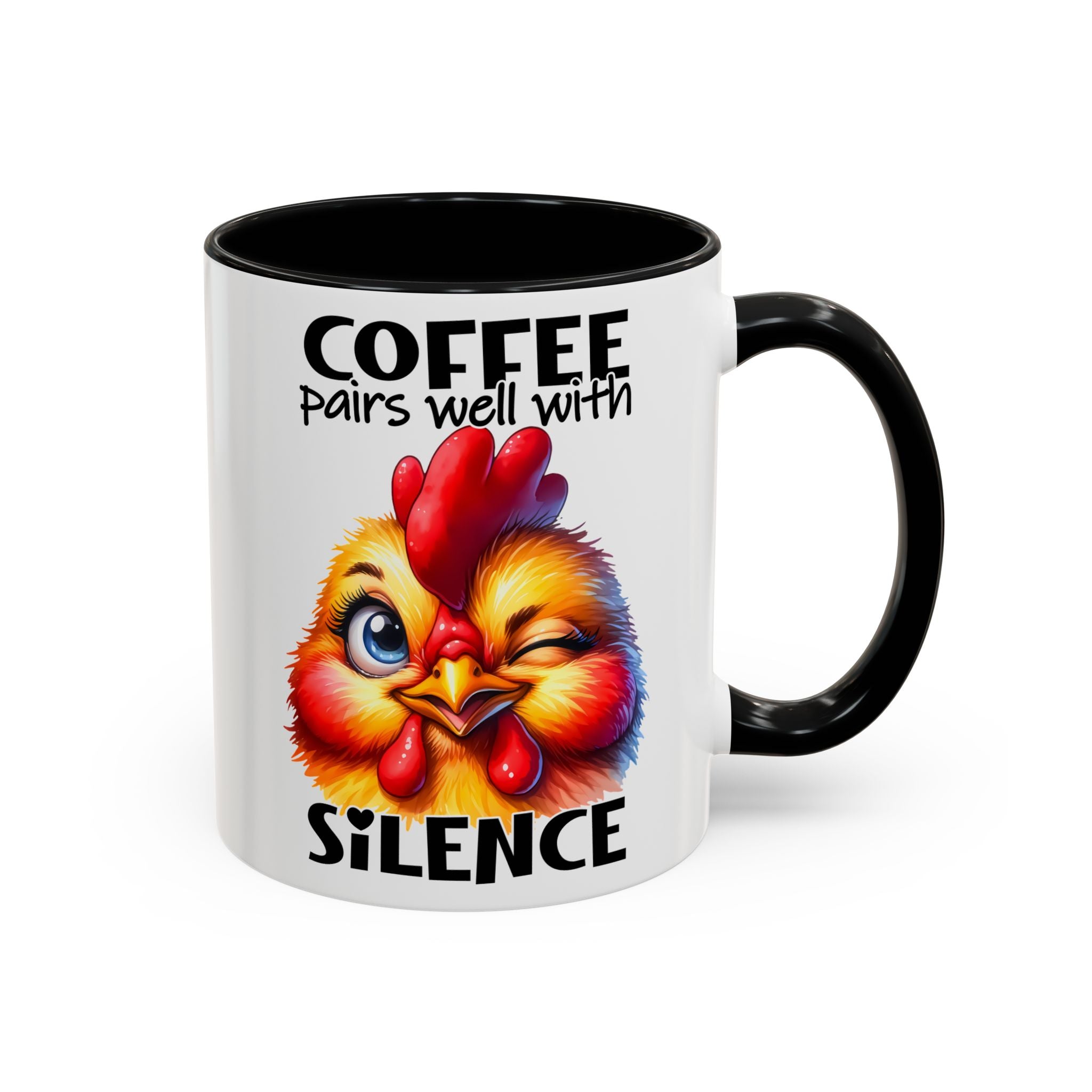 Coffee Pairs Well with Silence – Winking Chick Mug
