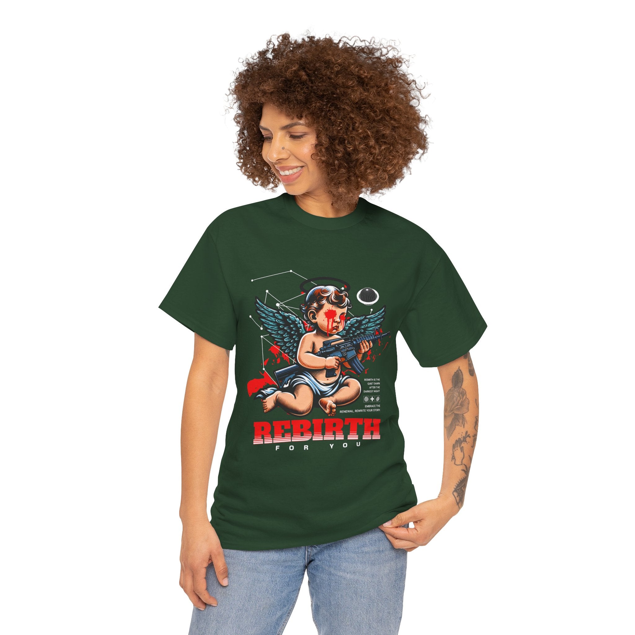 "Divine Angel" - Gothic Engraving T-Shirt Design