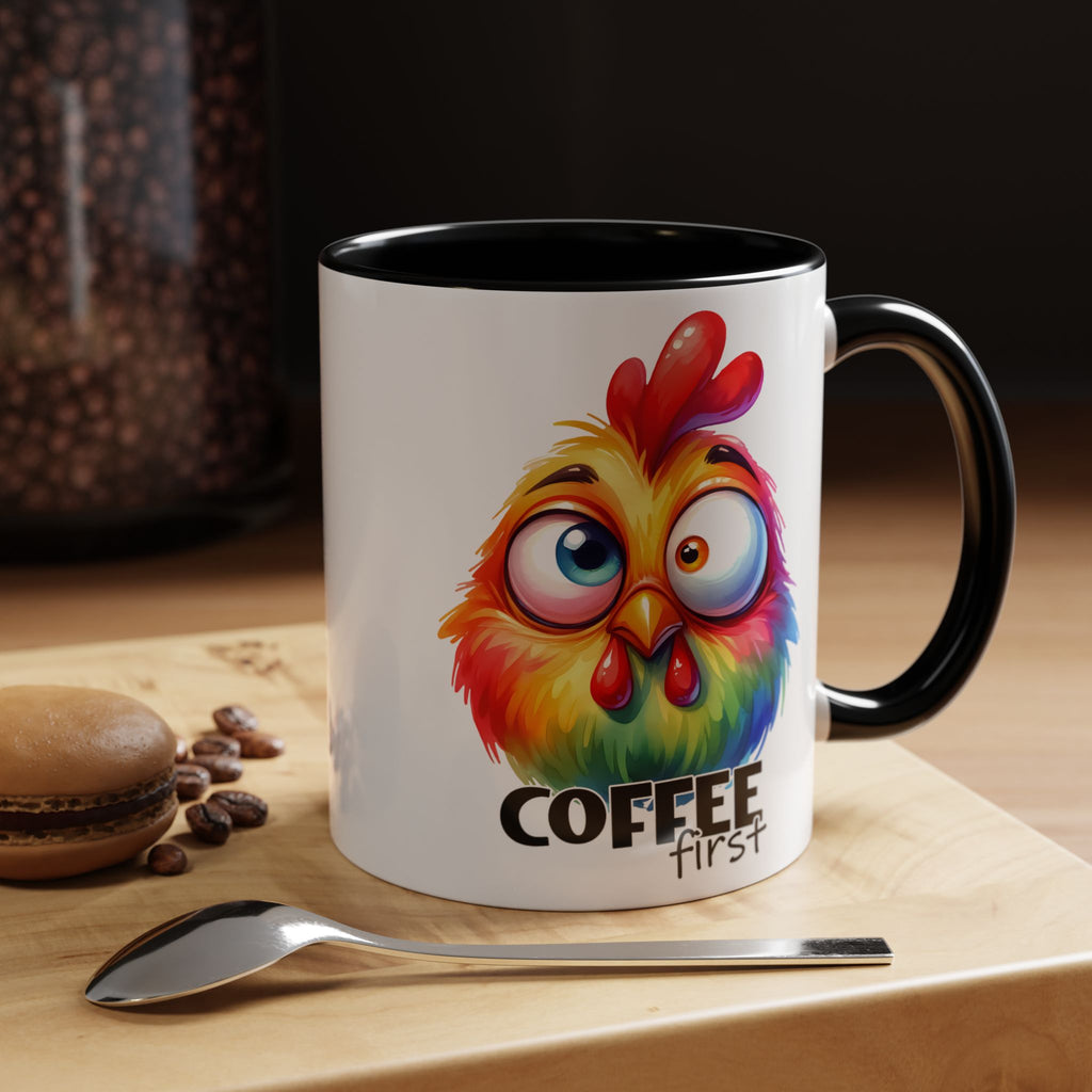 Coffee First – Colorful Chicken Mug