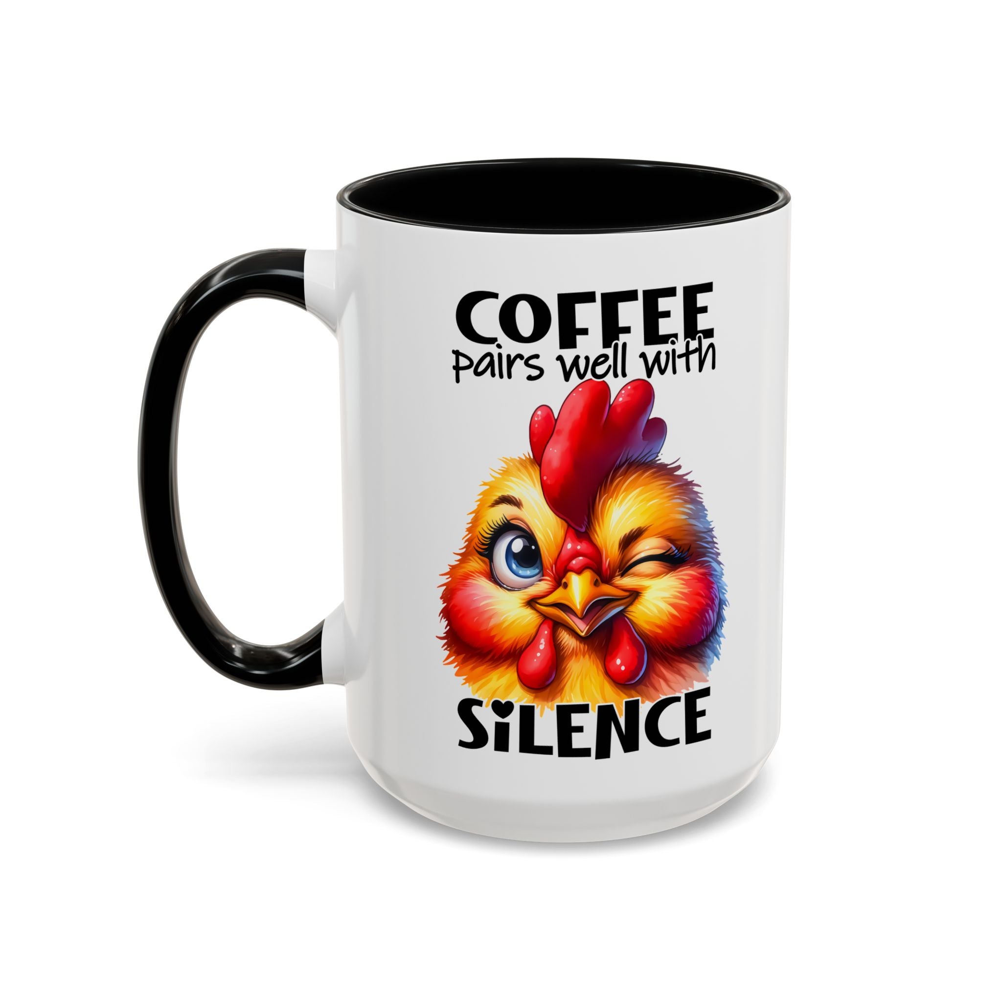 Coffee Pairs Well with Silence – Winking Chick Mug