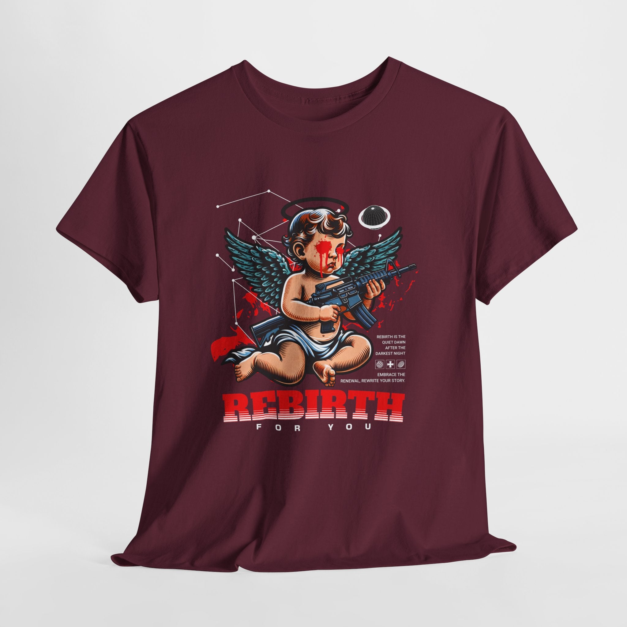 "Divine Angel" - Gothic Engraving T-Shirt Design