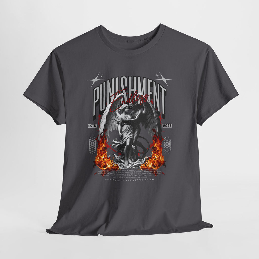 Endless Punishment: Angel & Demon Embrace Streetwear Graphic