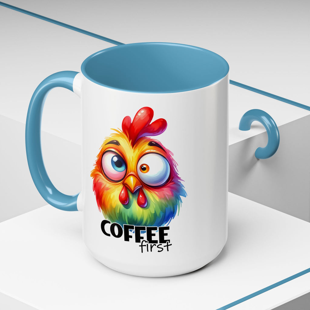 Coffee First – Colorful Chicken Mug
