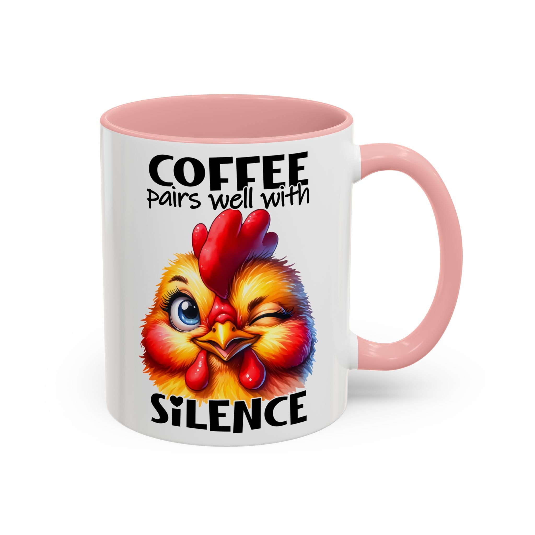 Coffee Pairs Well with Silence – Winking Chick Mug