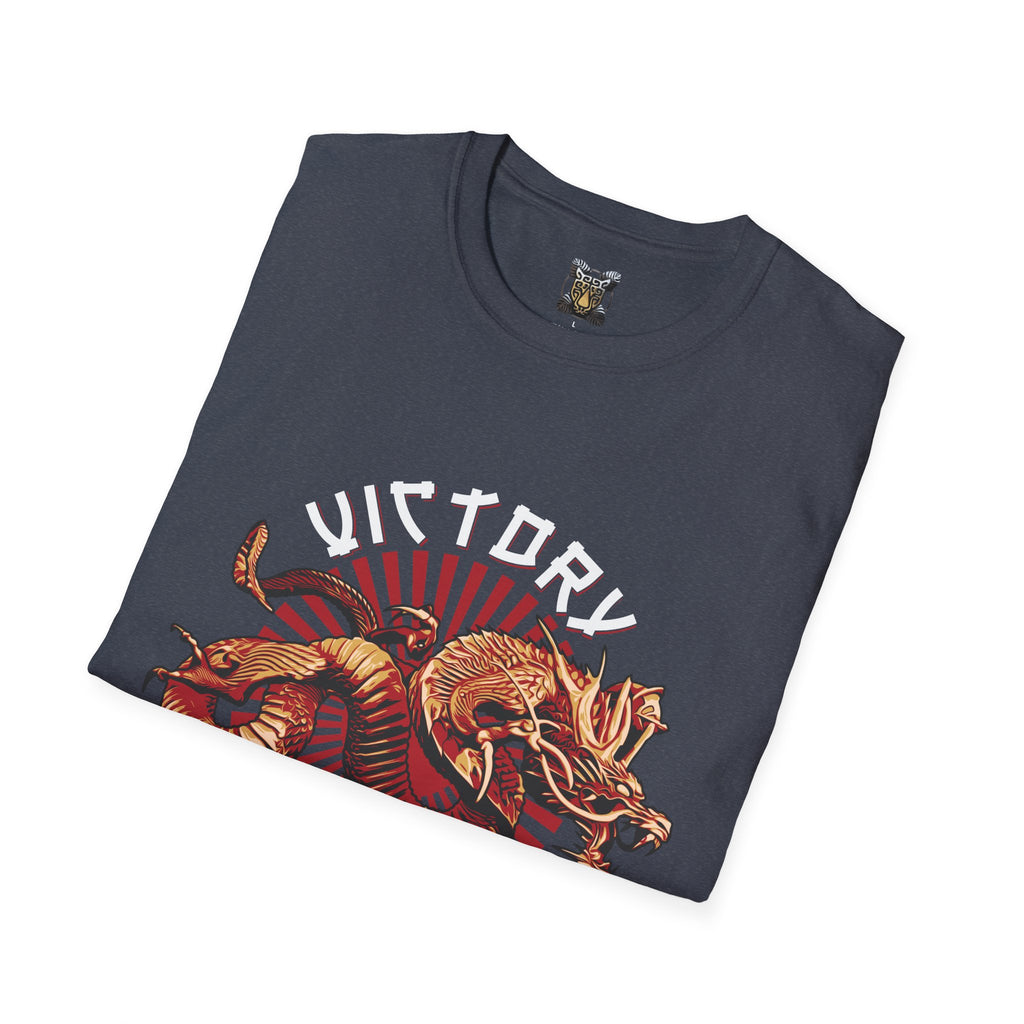 Victory or Death T-Shirt – Epic Dragon & Rising Sun Design for Fantasy, Samurai, and Warrior Fans