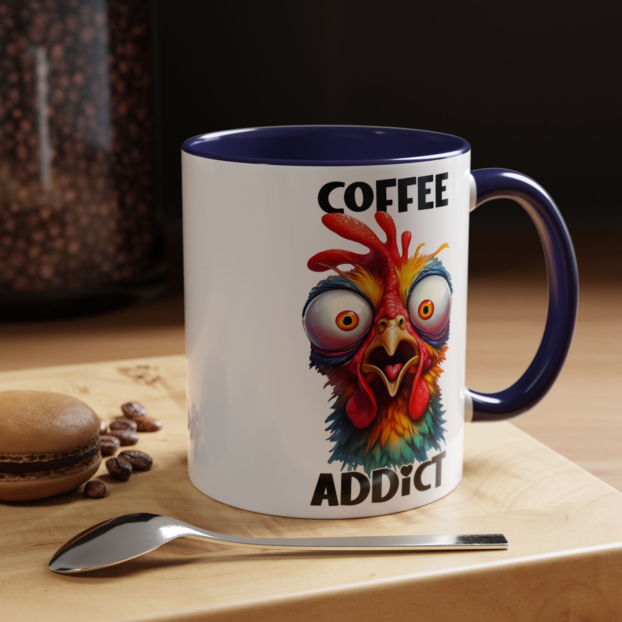 Coffee Addict – Perplexed Chicken Mug