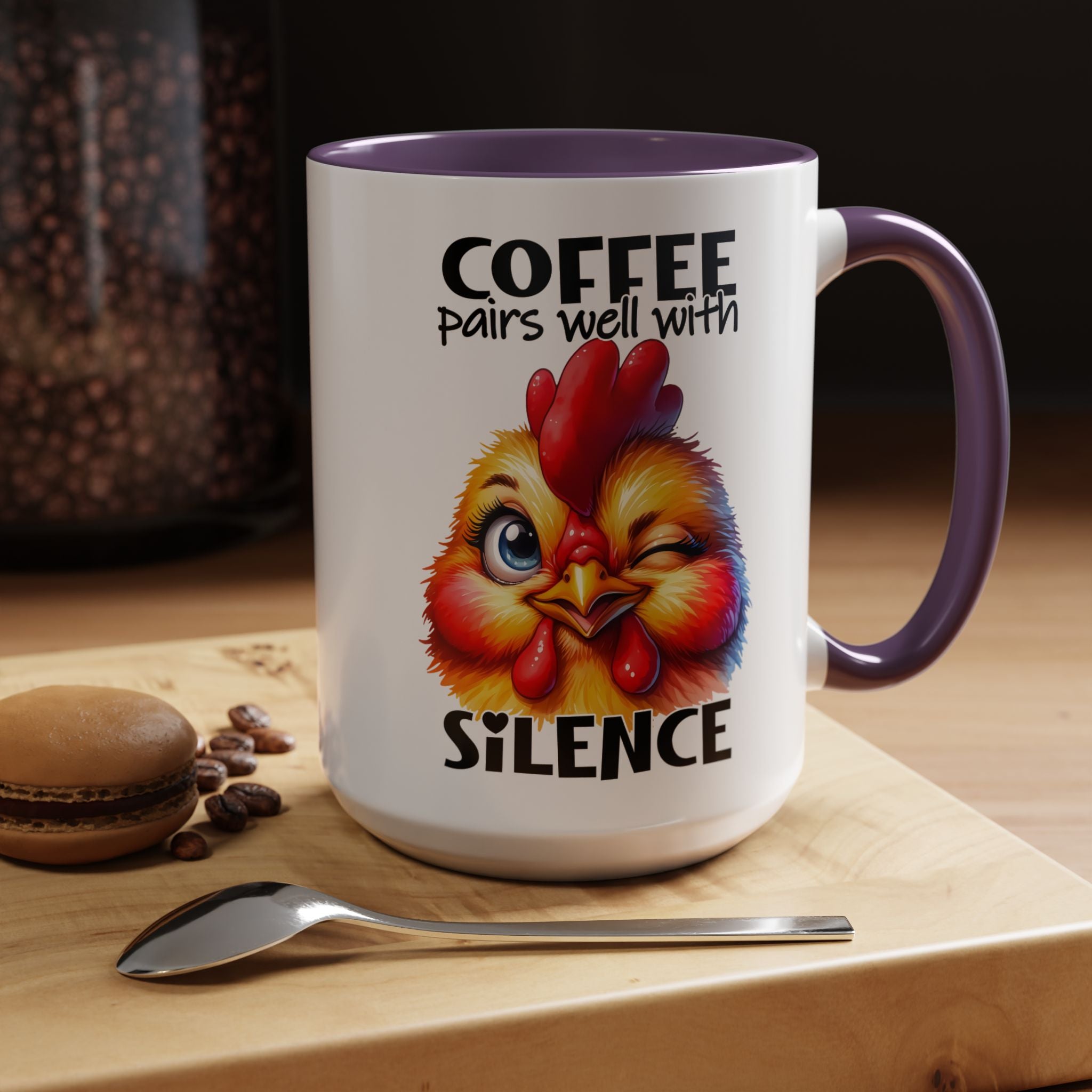 Coffee Pairs Well with Silence – Winking Chick Mug