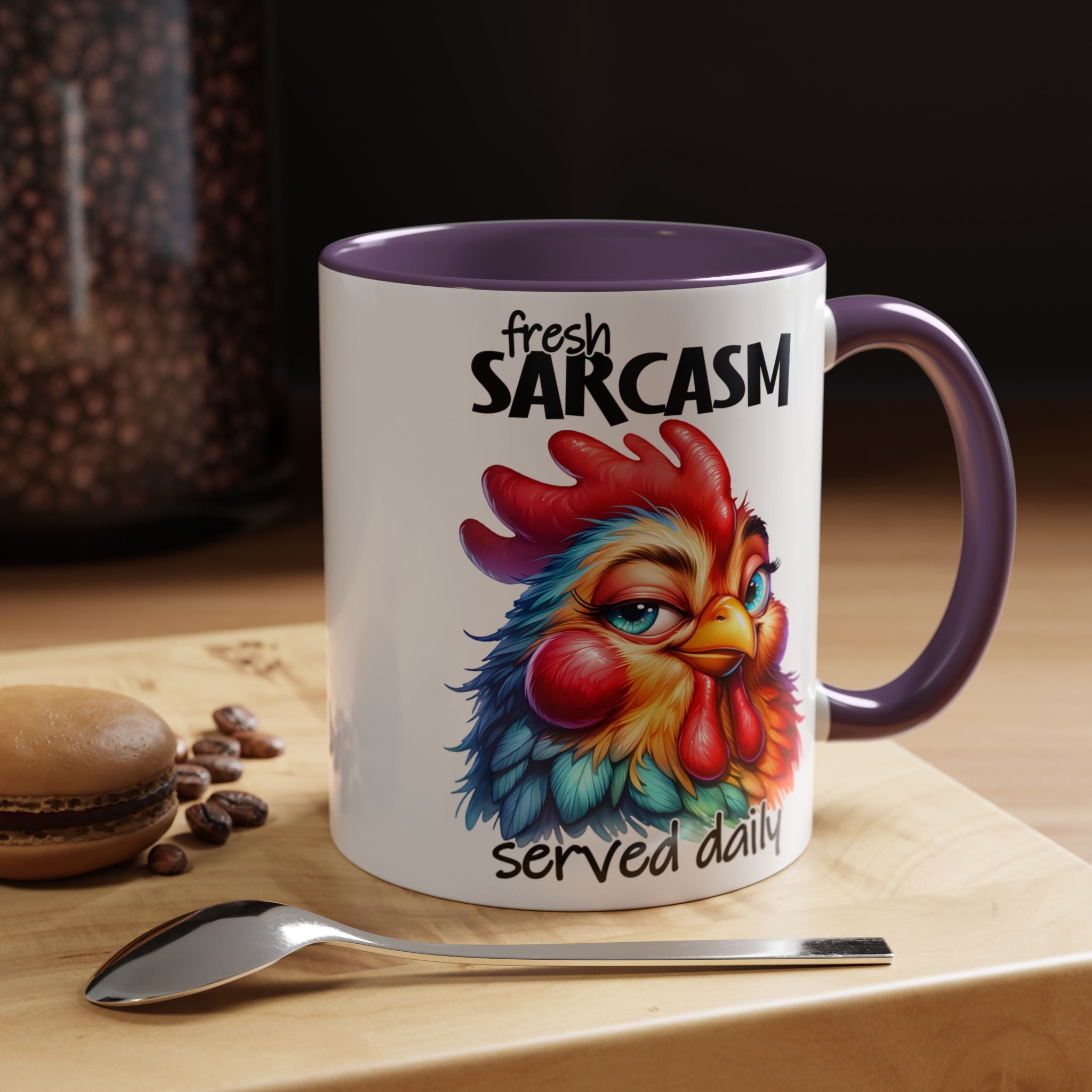 Fresh Sarcasm Served Daily – Chubby Chicken Mug