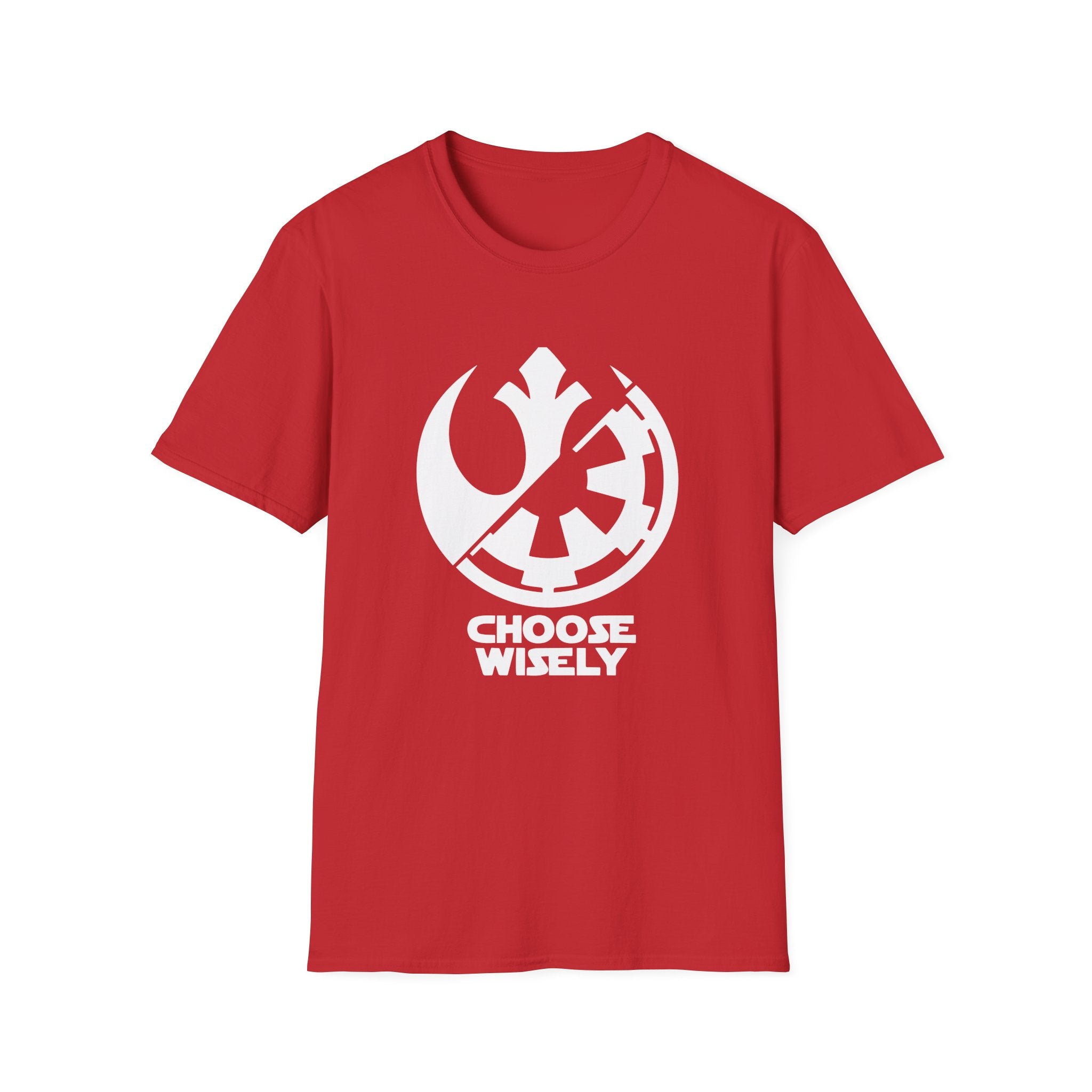 Choose Wisely – Jedi & First Order Split Logo Tee
