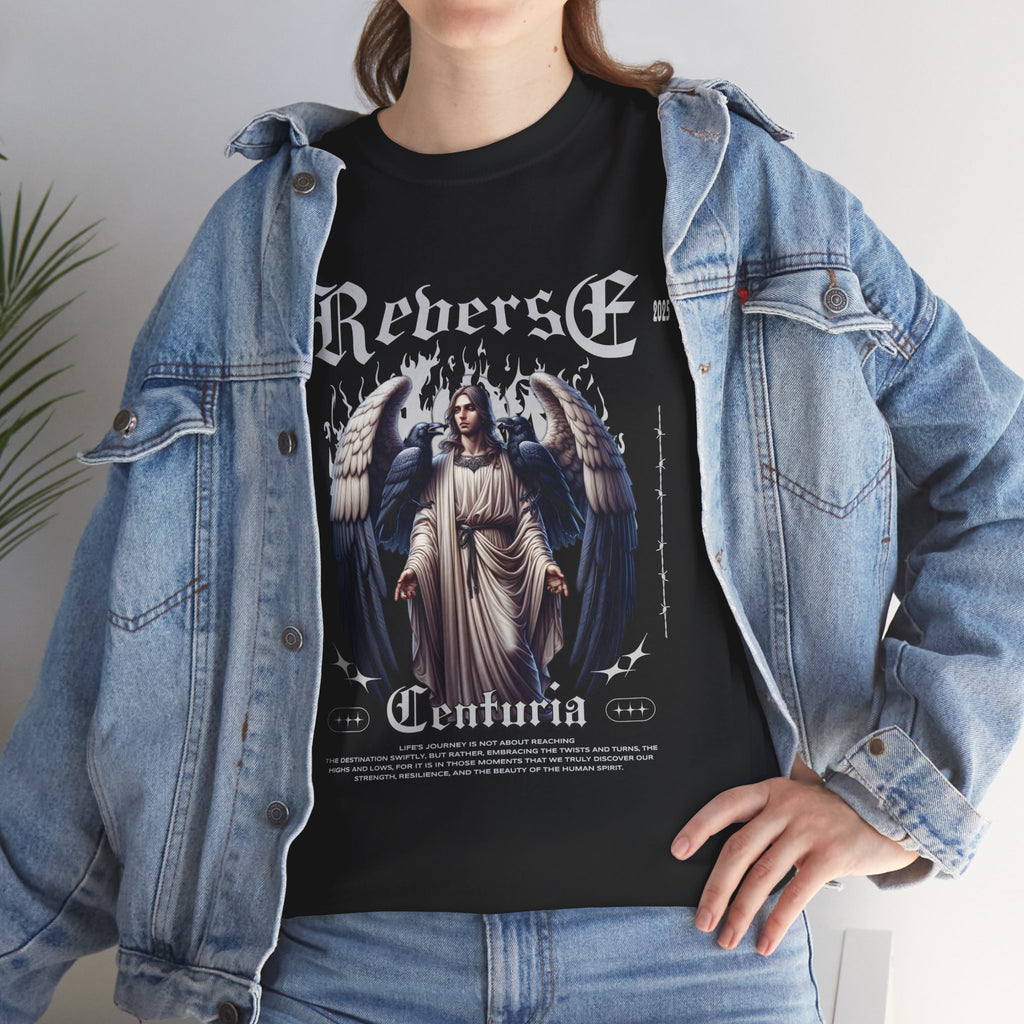 Reberse Centuria" Angel with Crows - Gothic Renaissance Digital Art
