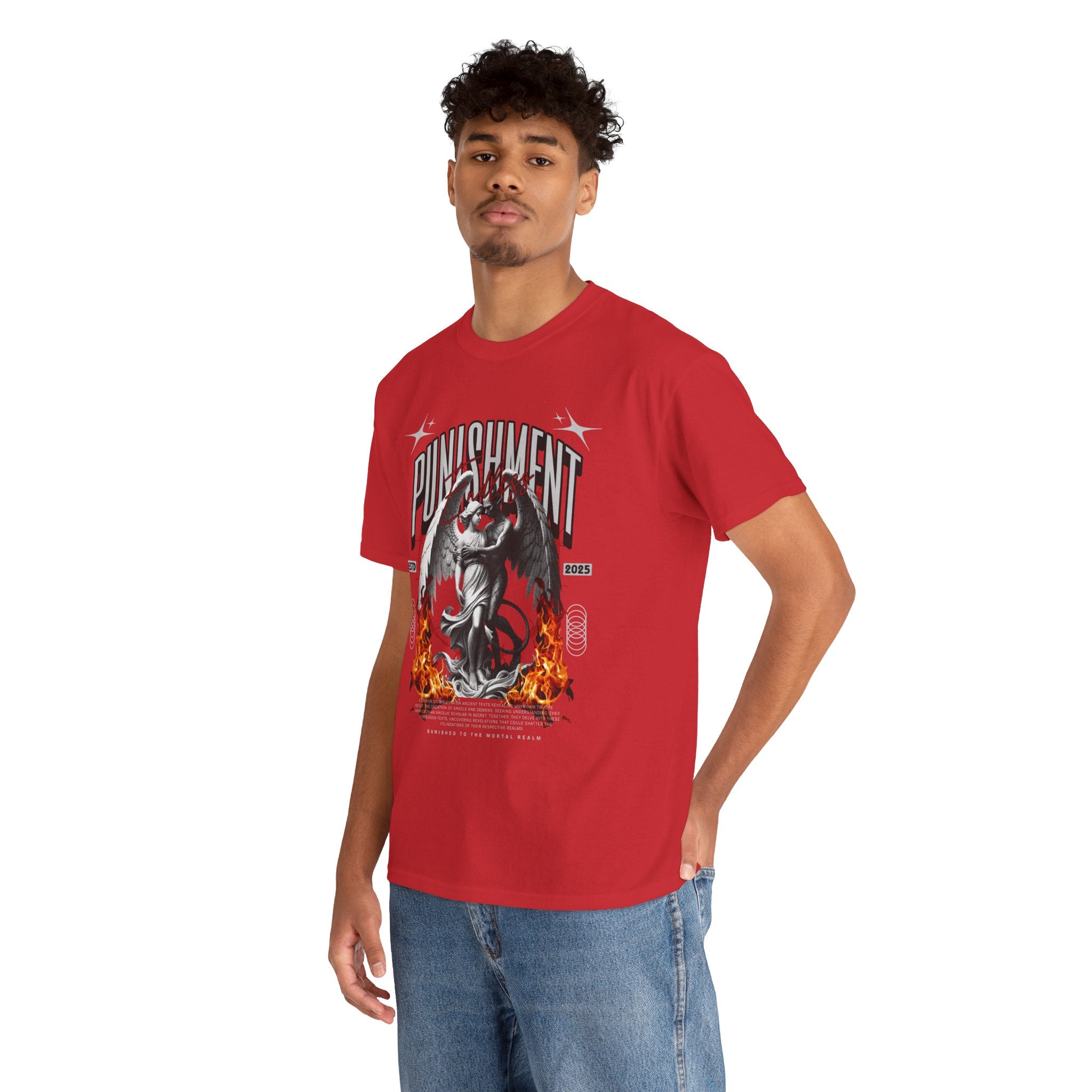 Endless Punishment: Angel & Demon Embrace Streetwear Graphic