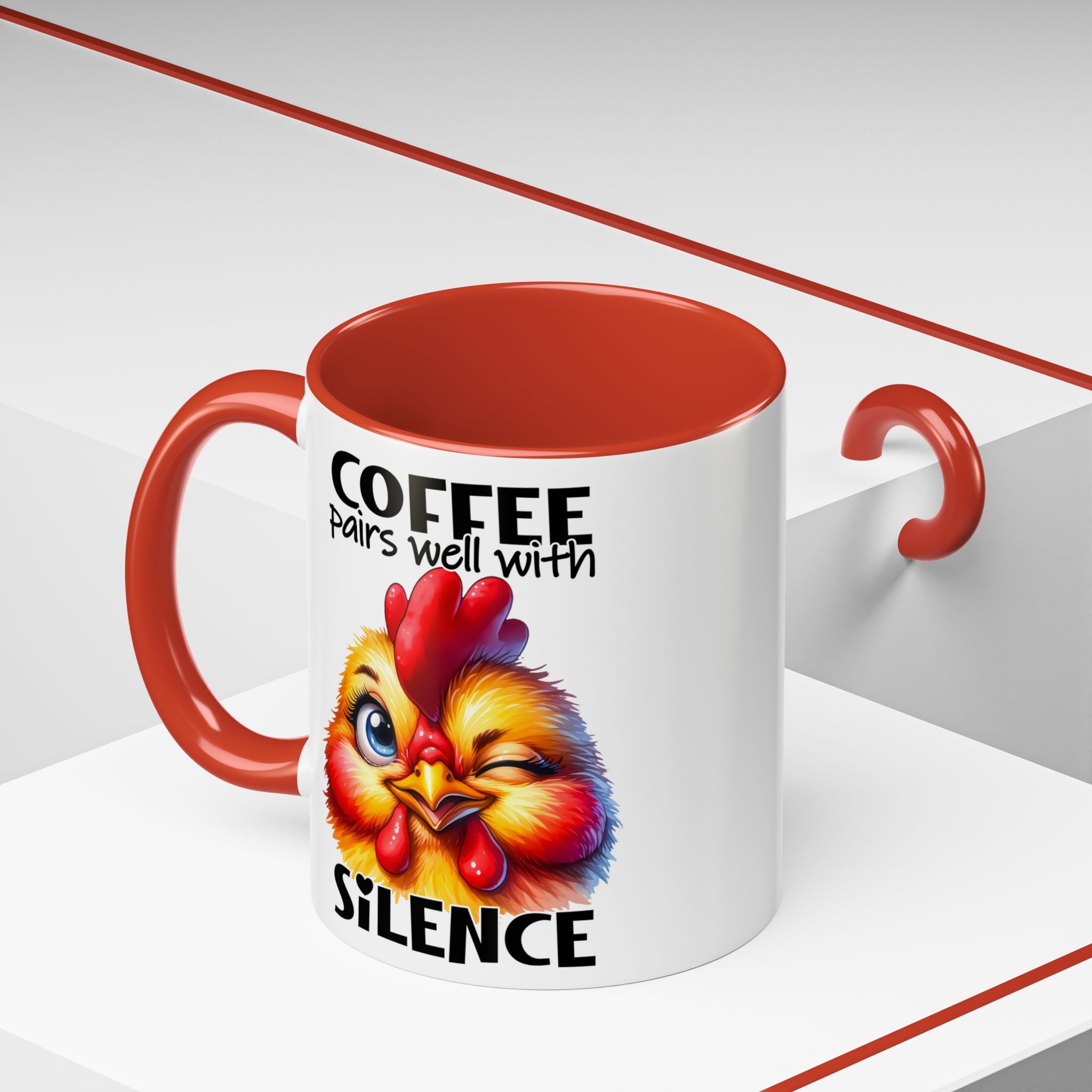 Coffee Pairs Well with Silence – Winking Chick Mug
