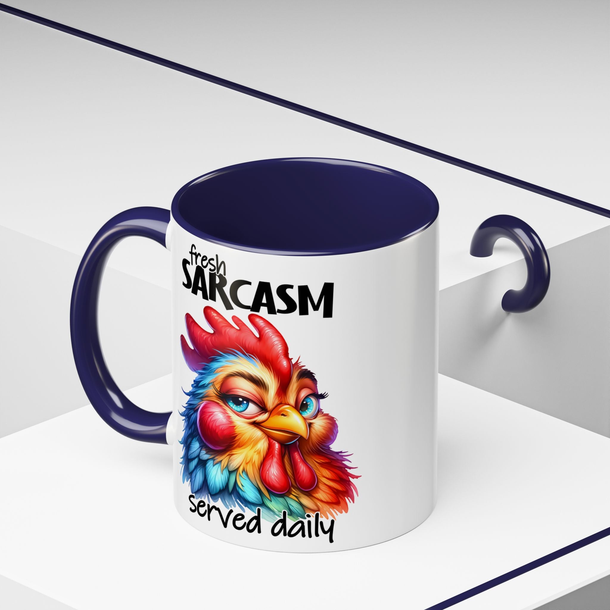 Fresh Sarcasm Served Daily – Chubby Chicken Mug