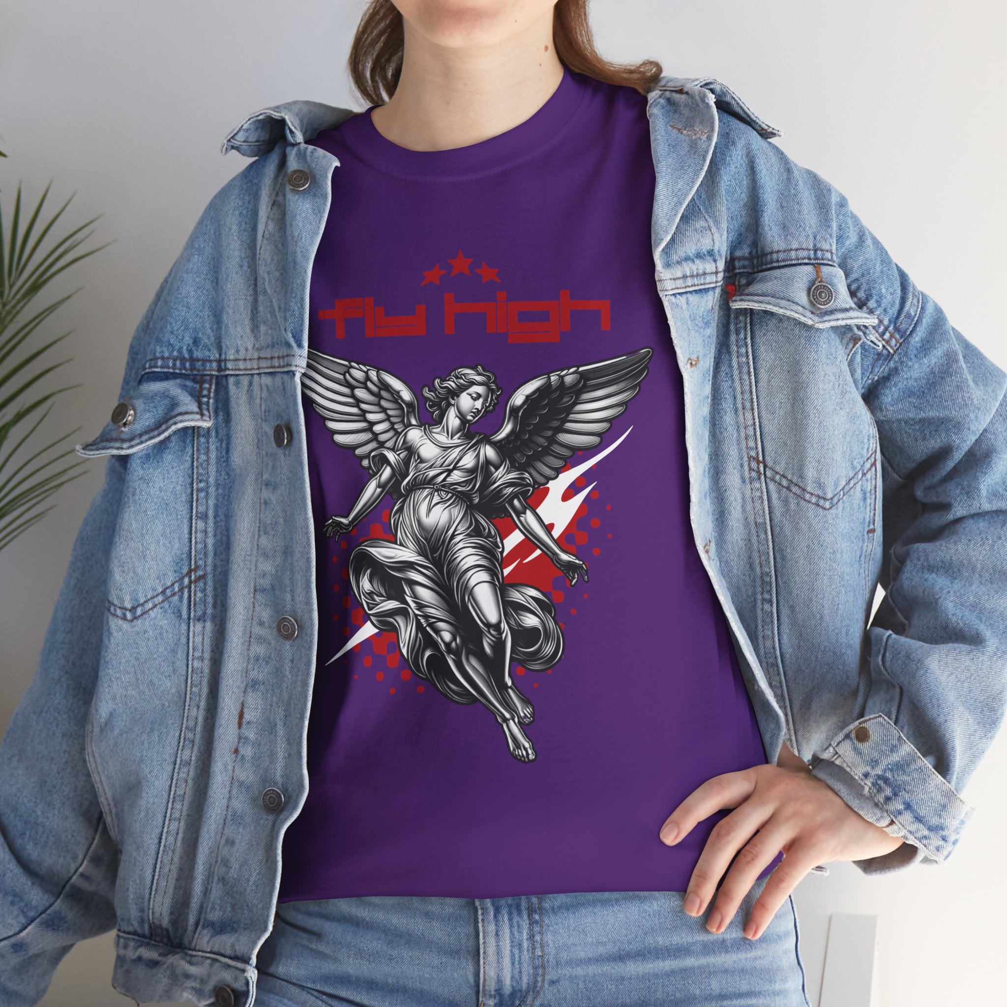Fly High: Ascending Angel Grunge Art