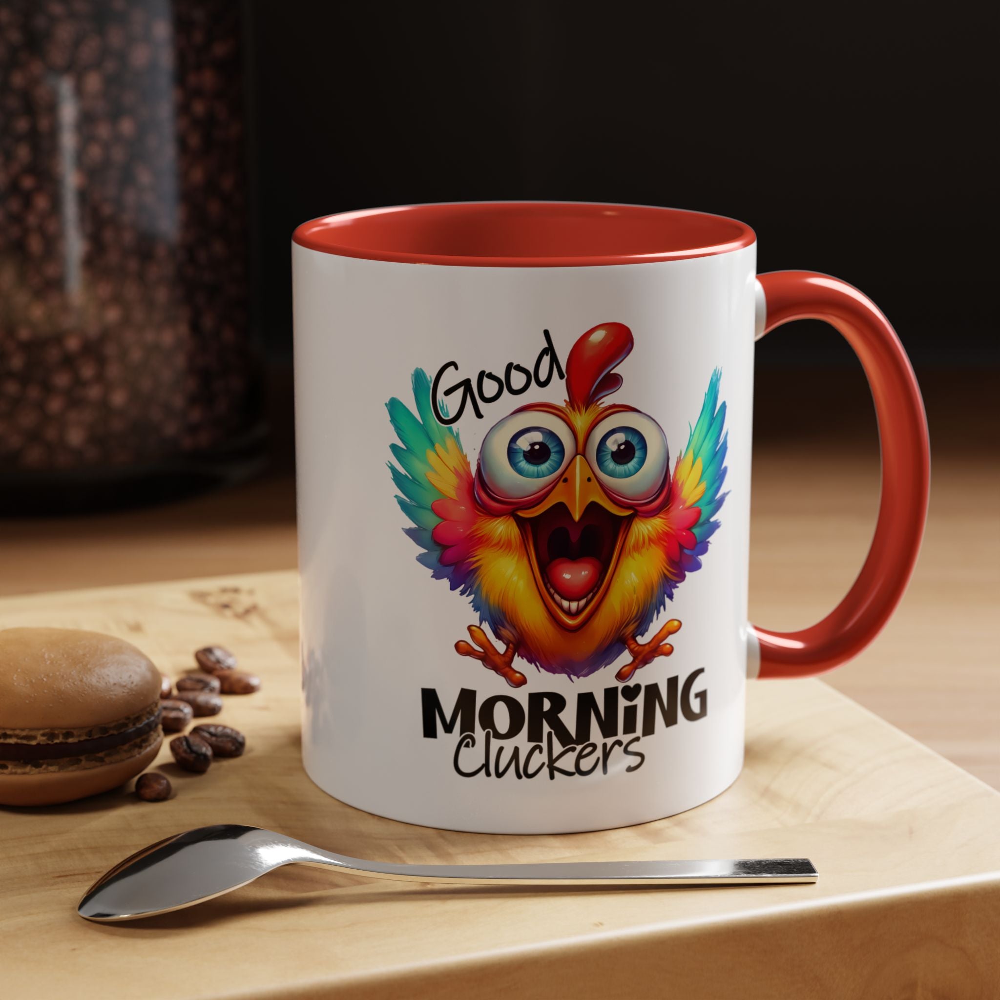 Good Morning Cluckers – Cheerful Chicken Mug