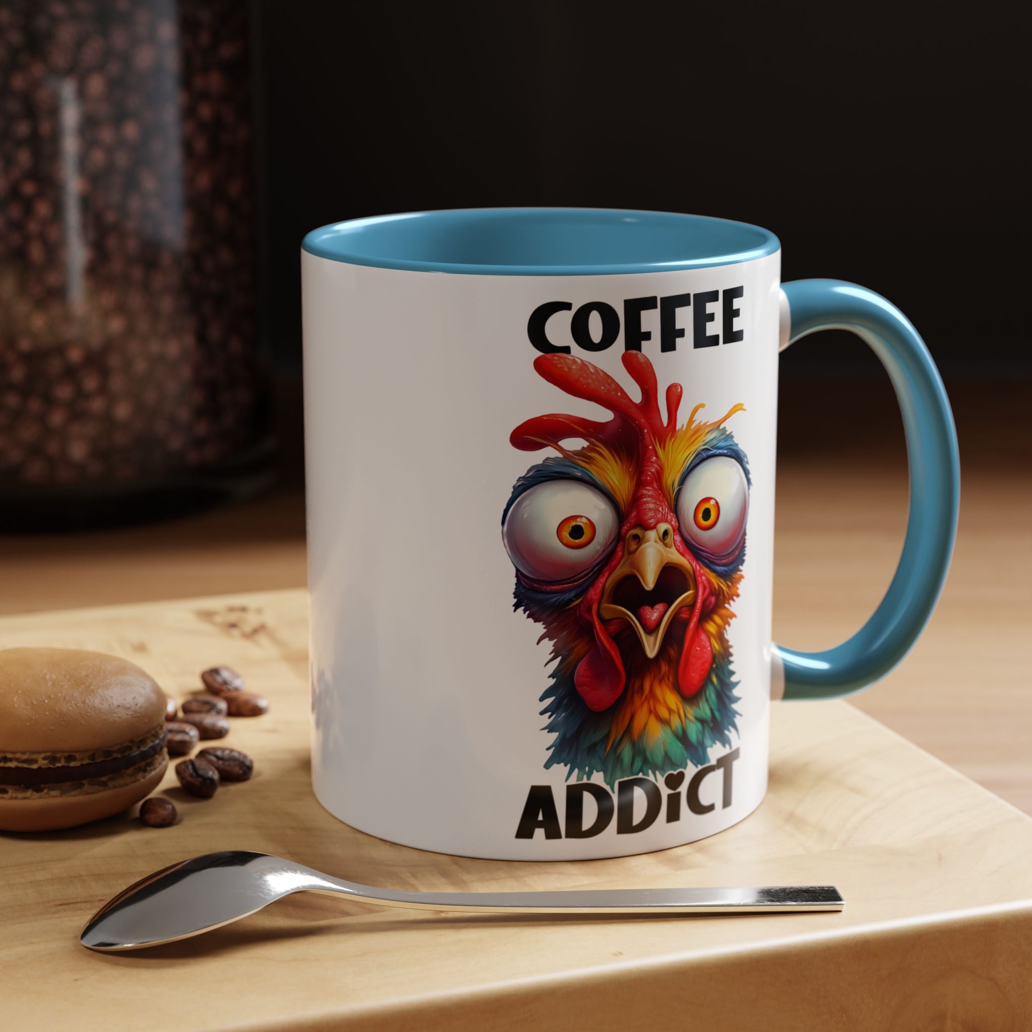 Coffee Addict – Perplexed Chicken Mug