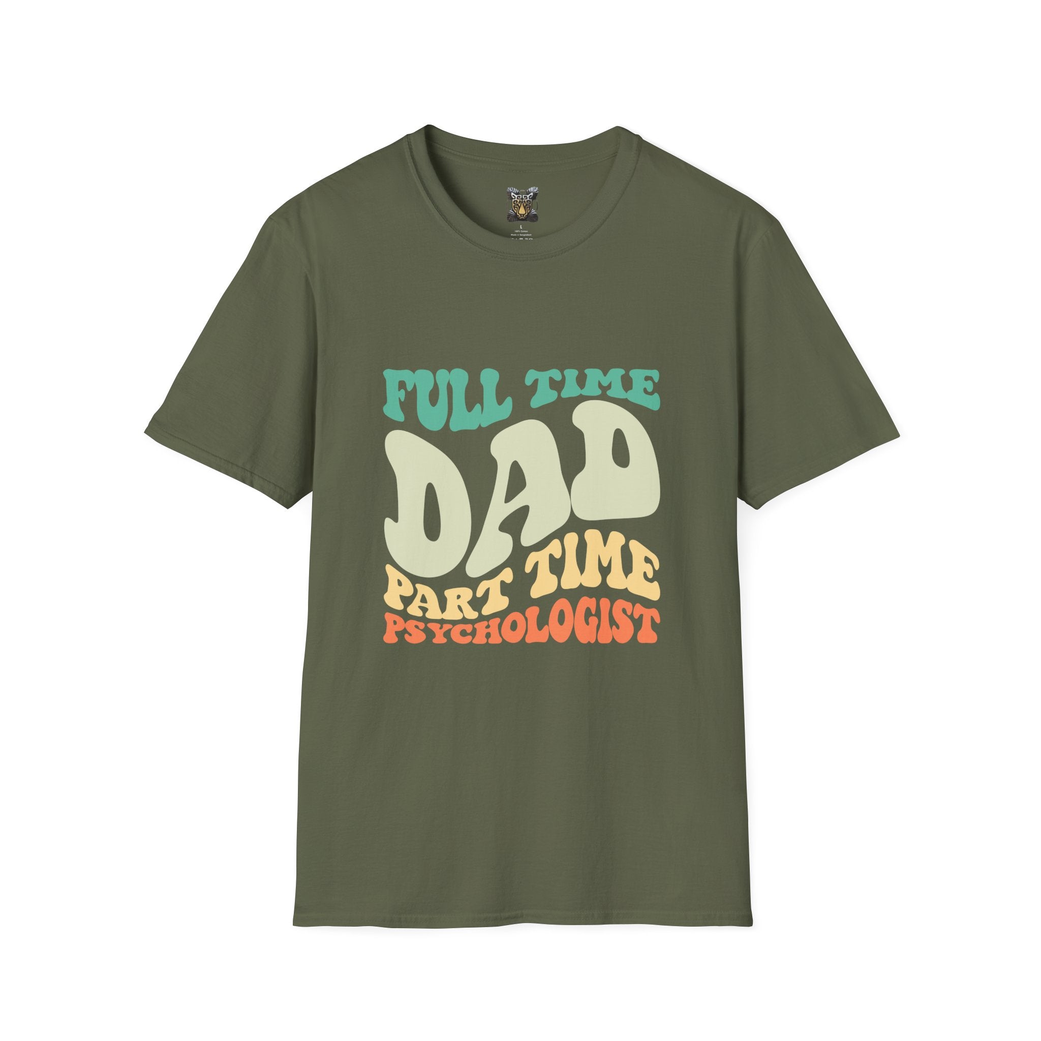 Funny Dad T-Shirt – “Full-Time Dad, Part-Time Psychologist” Gift for Fathers, Parenting Humor, and Family Life