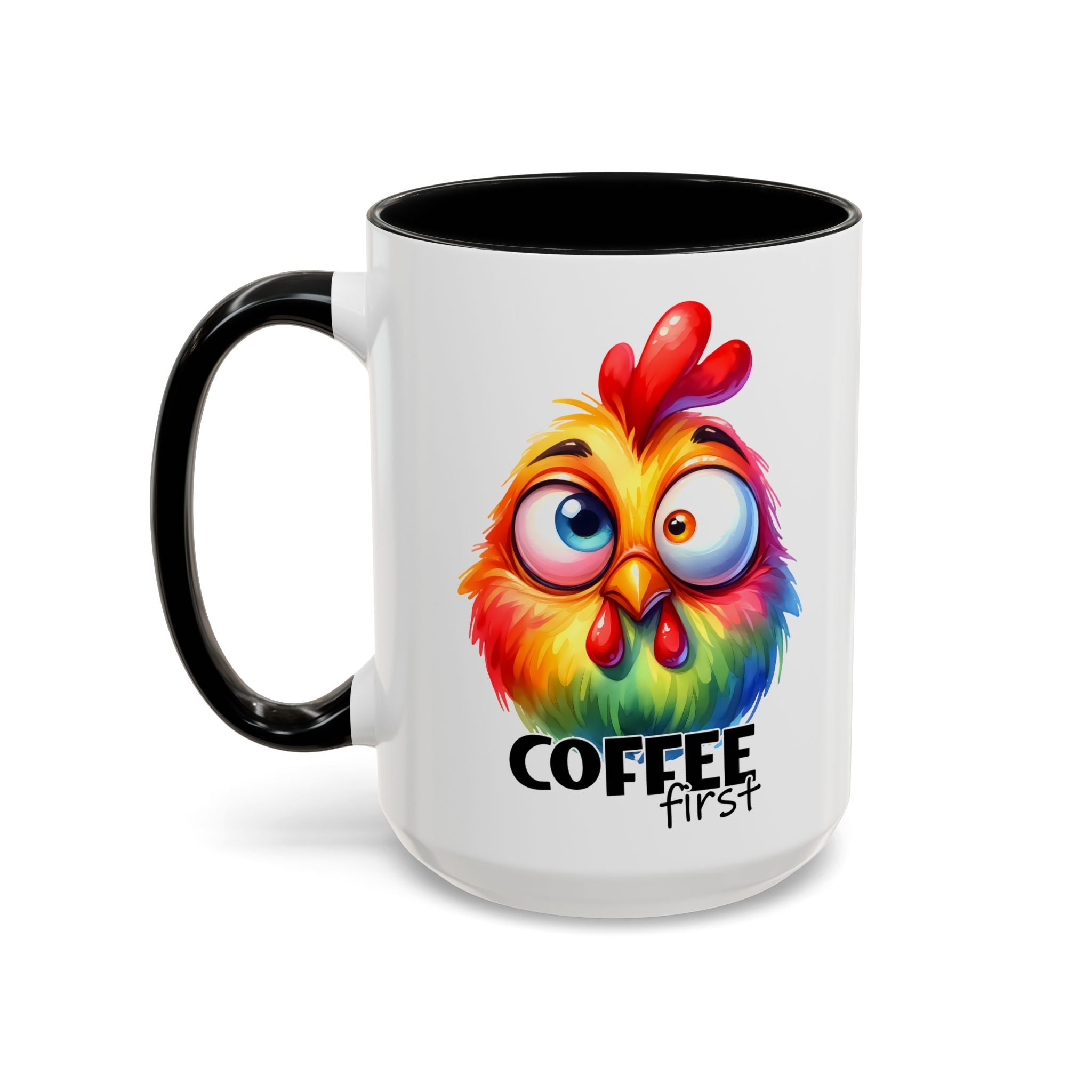 Coffee First – Colorful Chicken Mug