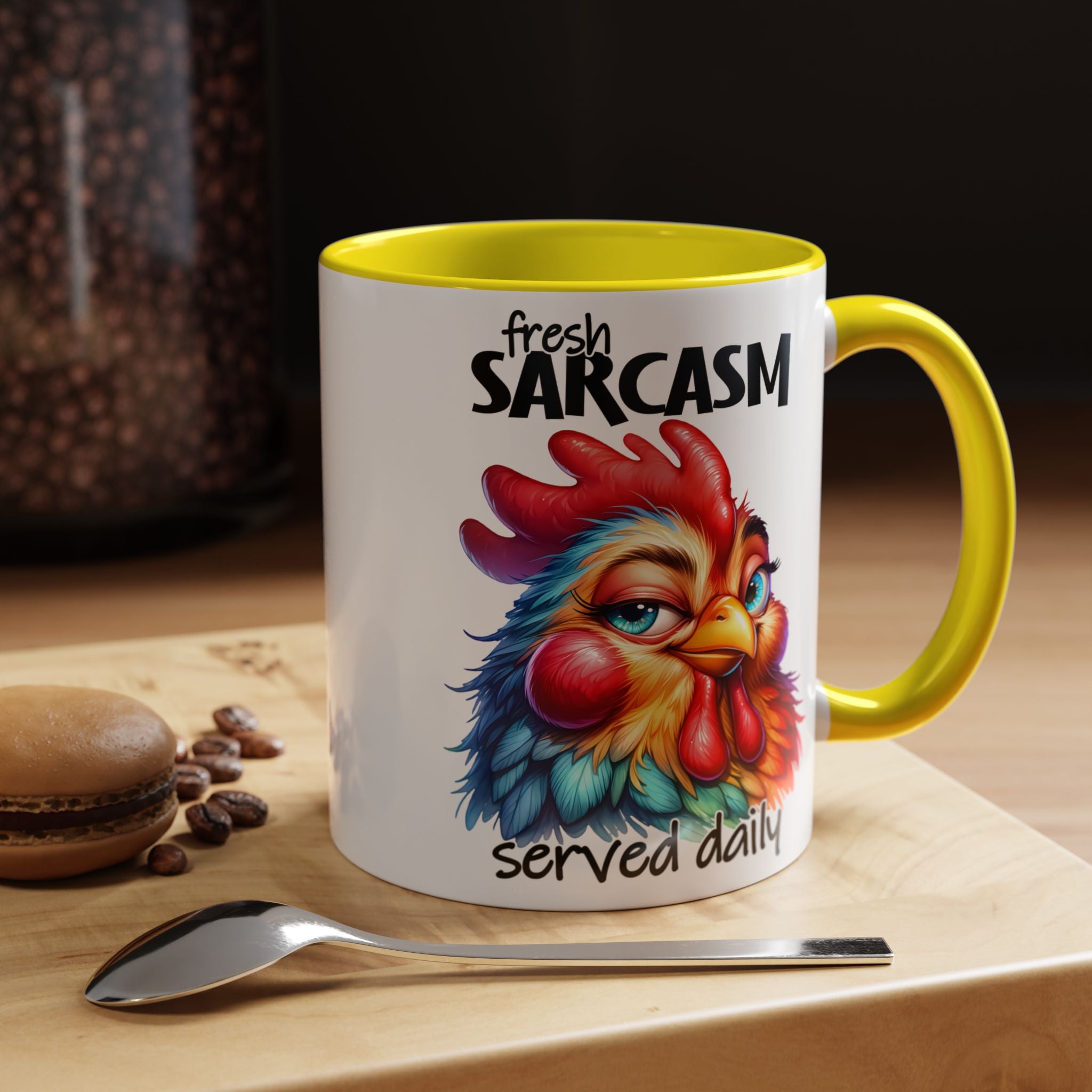 Fresh Sarcasm Served Daily – Chubby Chicken Mug