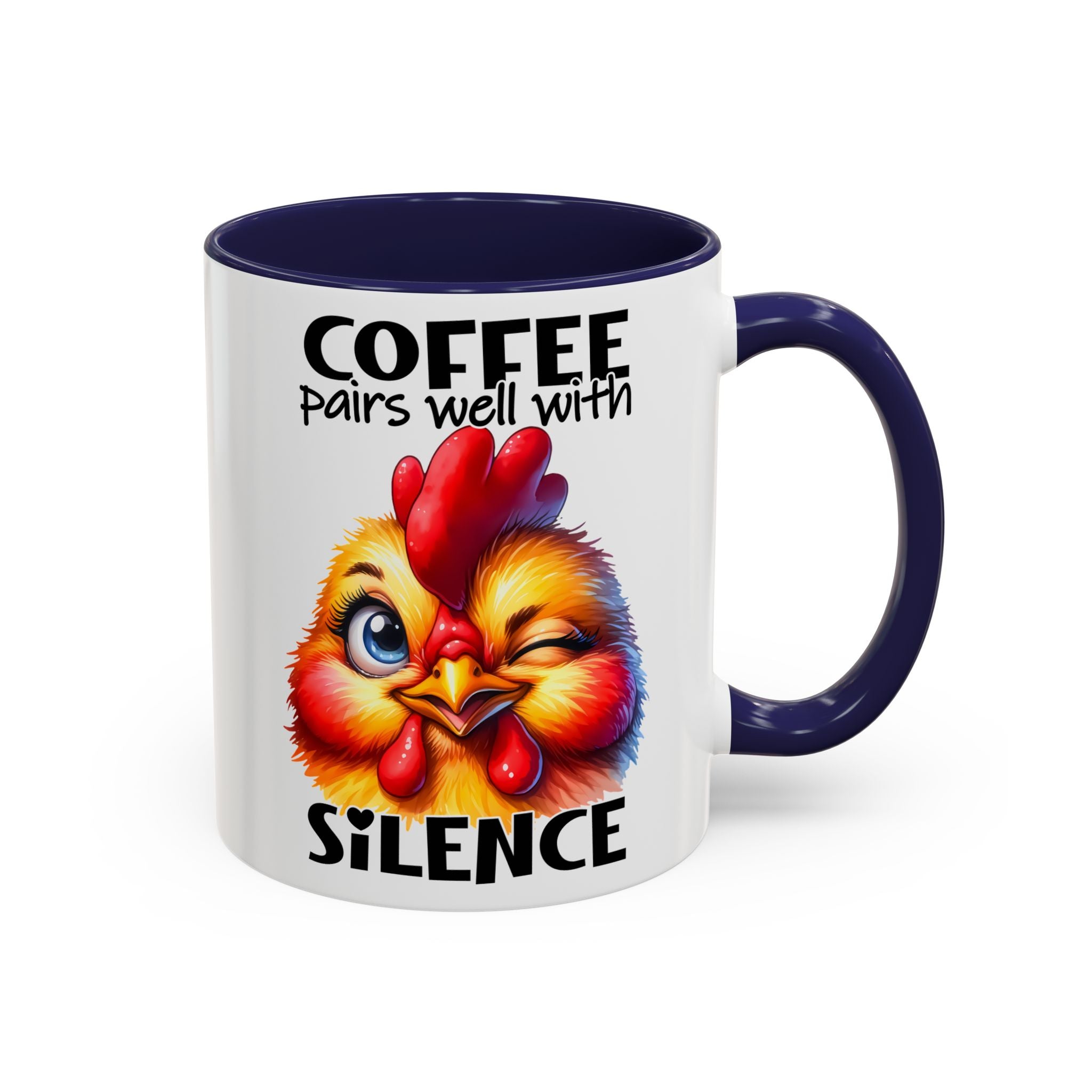 Coffee Pairs Well with Silence – Winking Chick Mug