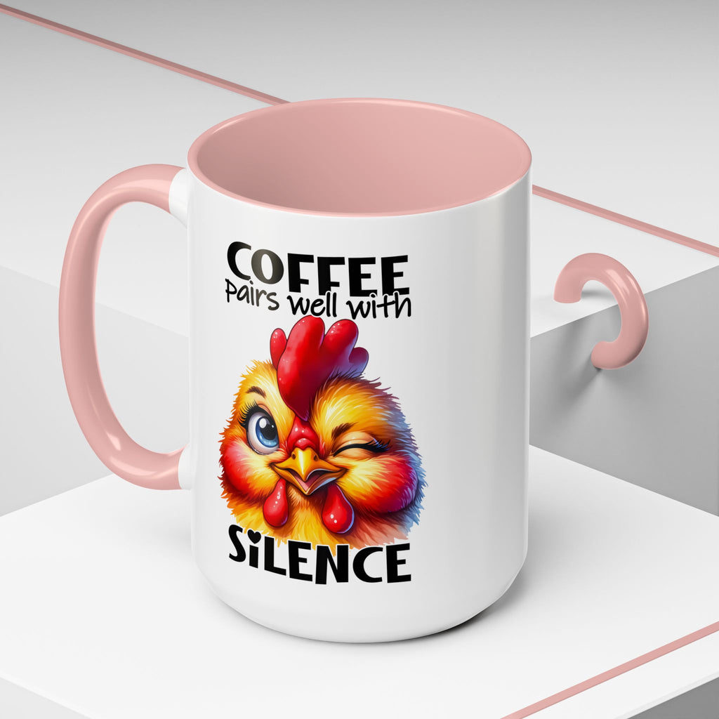 Coffee Pairs Well with Silence – Winking Chick Mug