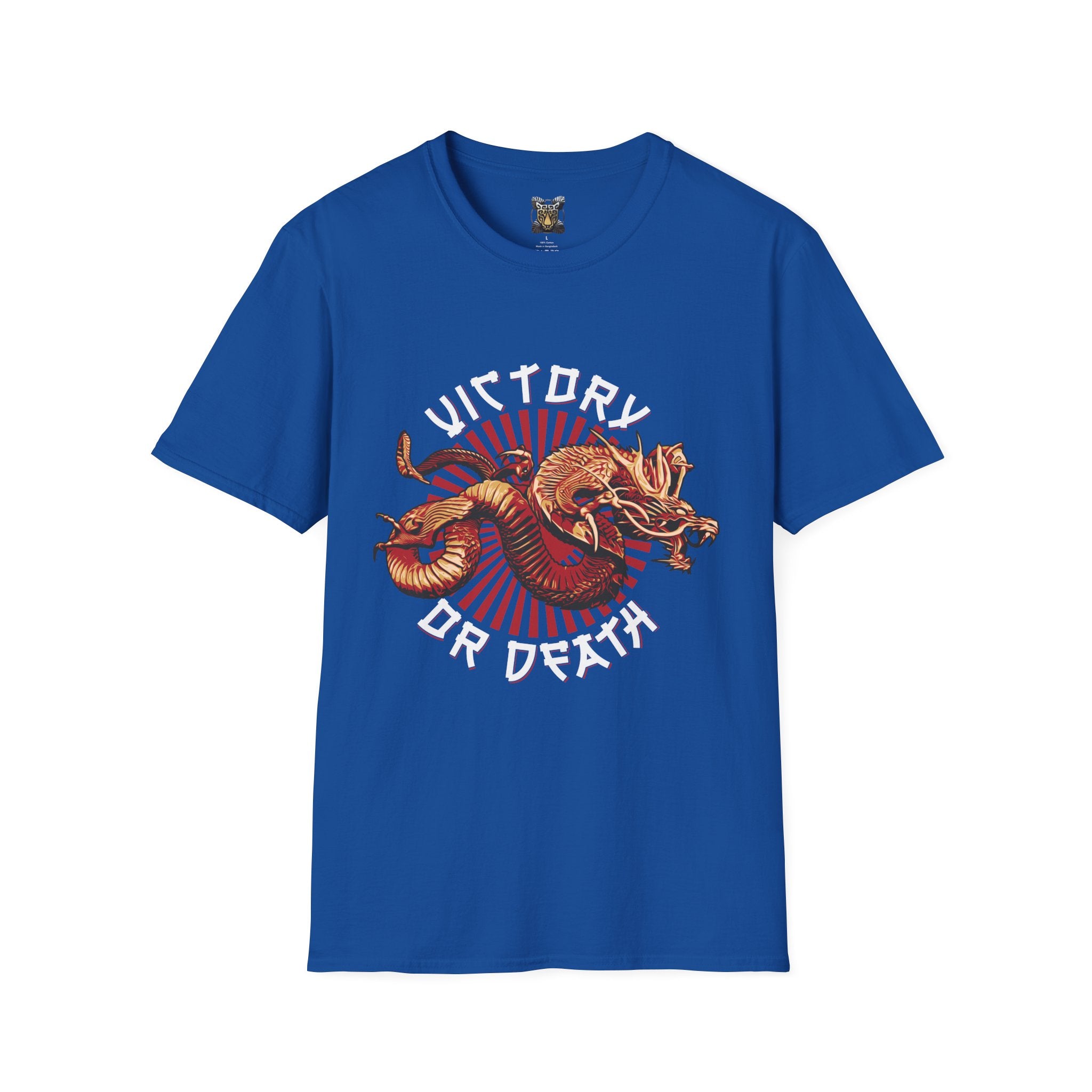 Victory or Death T-Shirt – Epic Dragon & Rising Sun Design for Fantasy, Samurai, and Warrior Fans