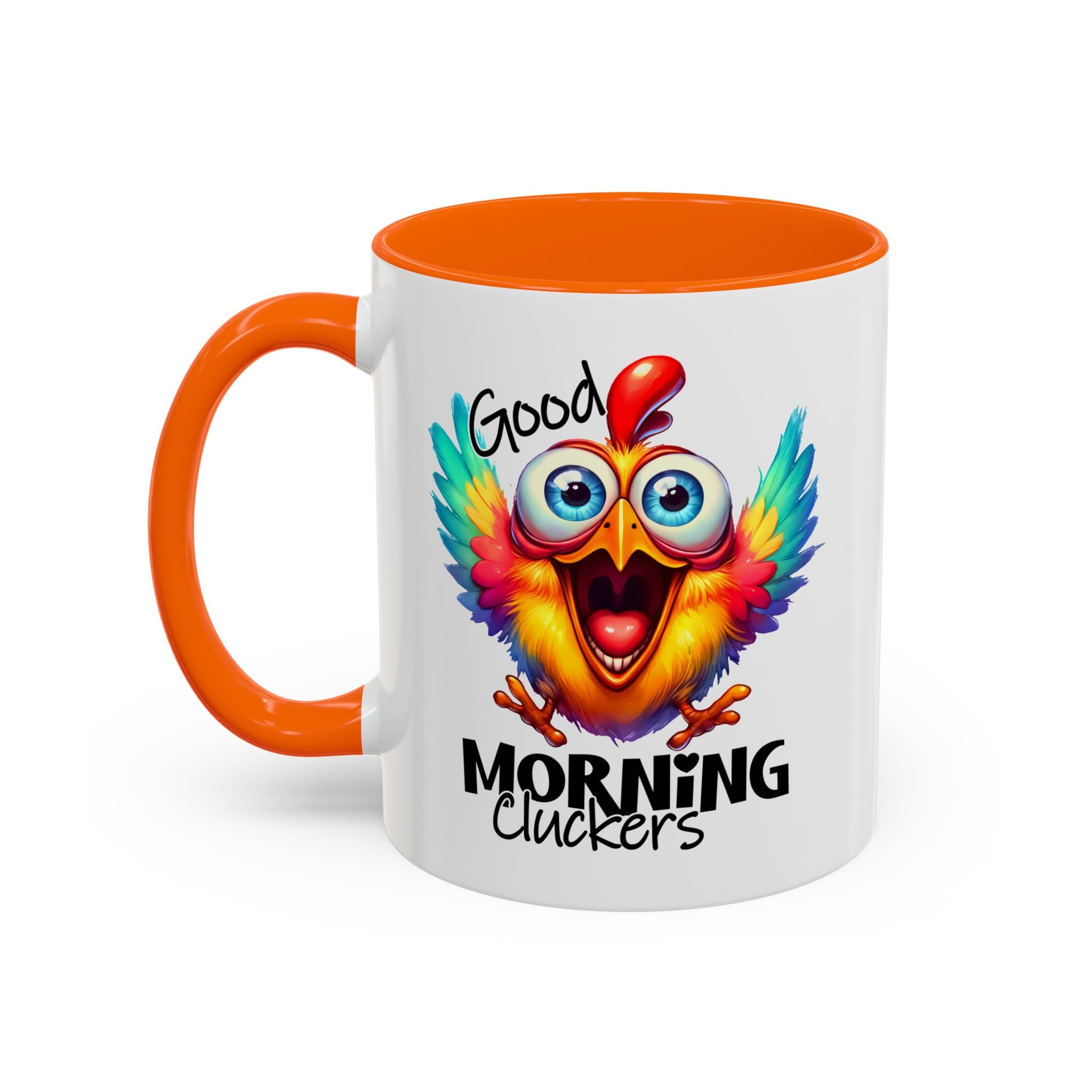 Good Morning Cluckers – Cheerful Chicken Mug