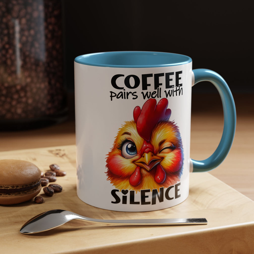Coffee Pairs Well with Silence – Winking Chick Mug