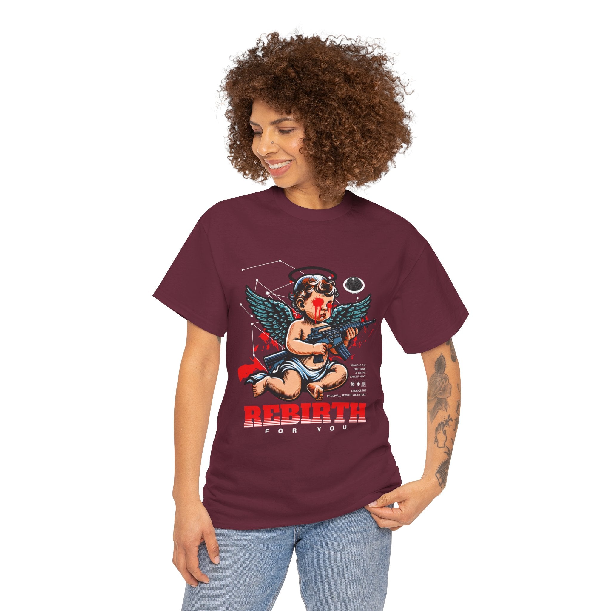 "Divine Angel" - Gothic Engraving T-Shirt Design