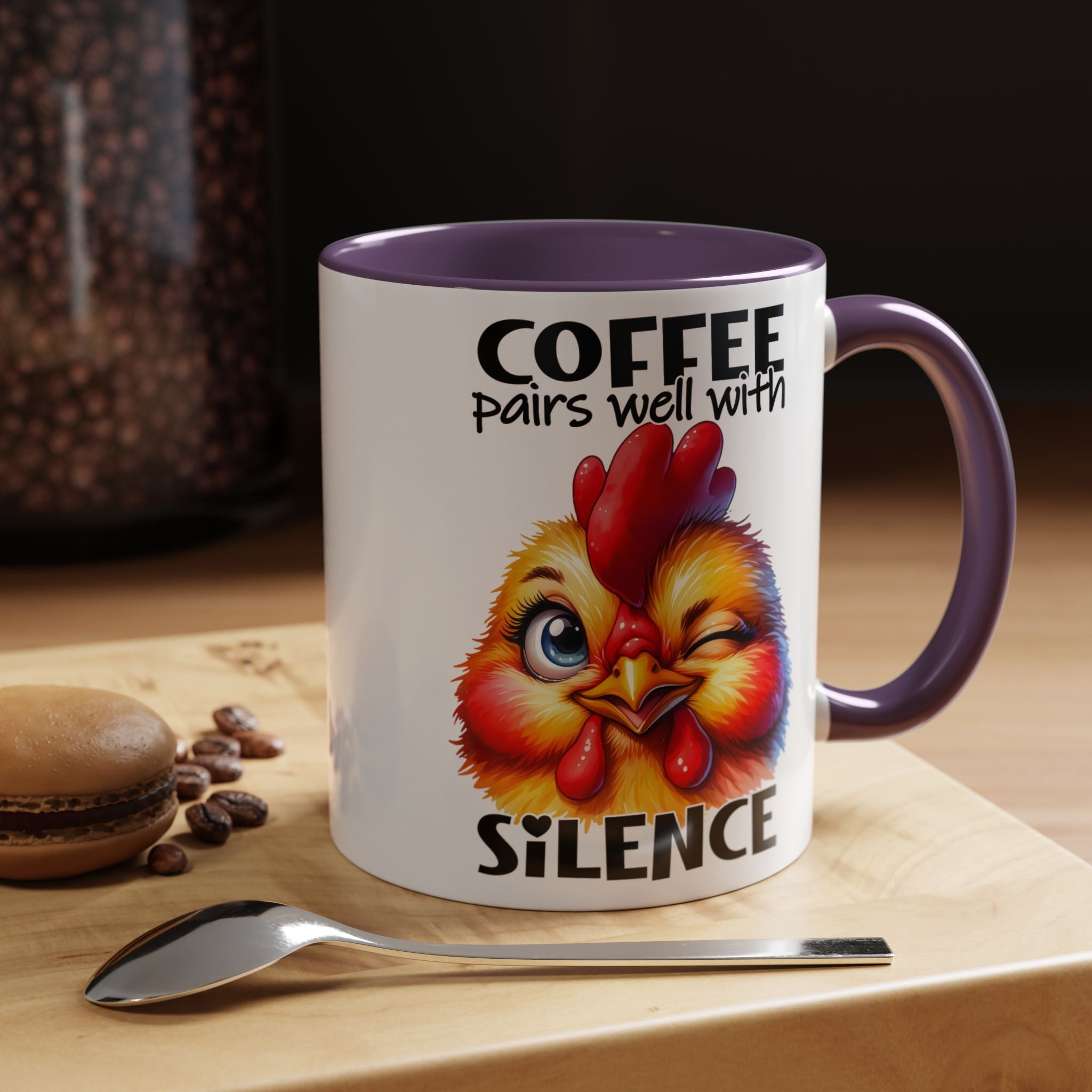 Coffee Pairs Well with Silence – Winking Chick Mug