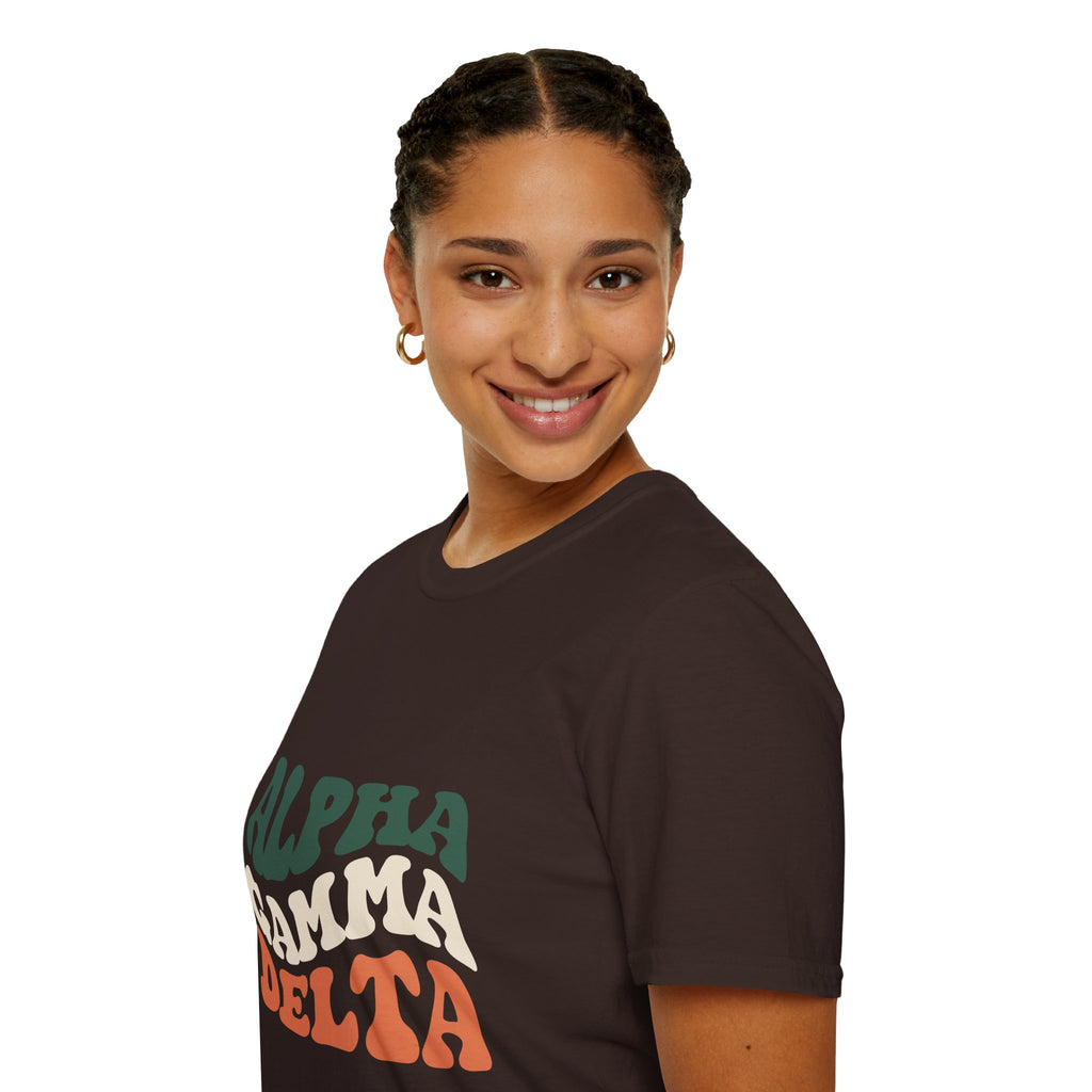 Alpha Gamma Delta T-Shirt – Greek Letters Shirt, Sorority Style Tee, Retro College Greek Life Apparel