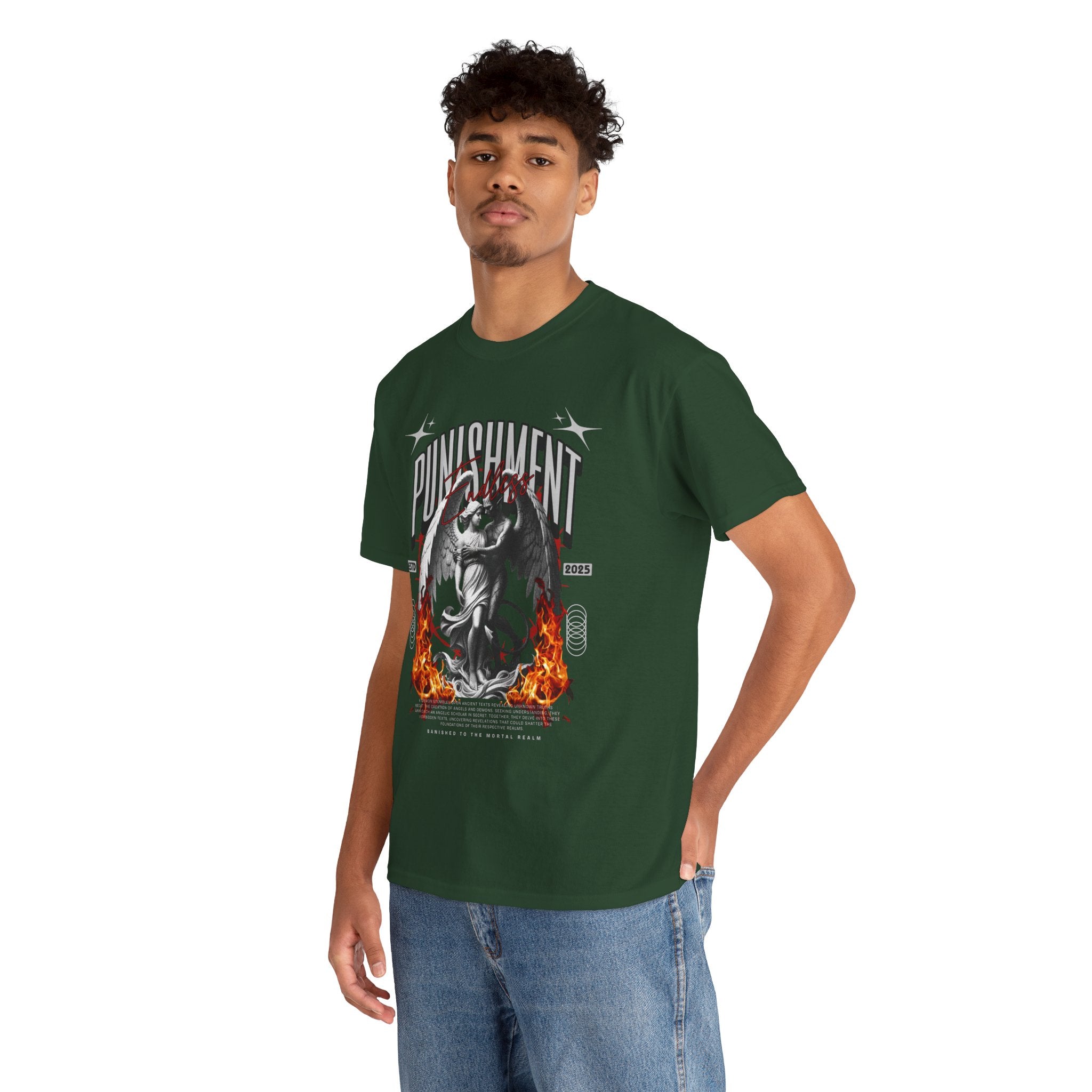 Endless Punishment: Angel & Demon Embrace Streetwear Graphic