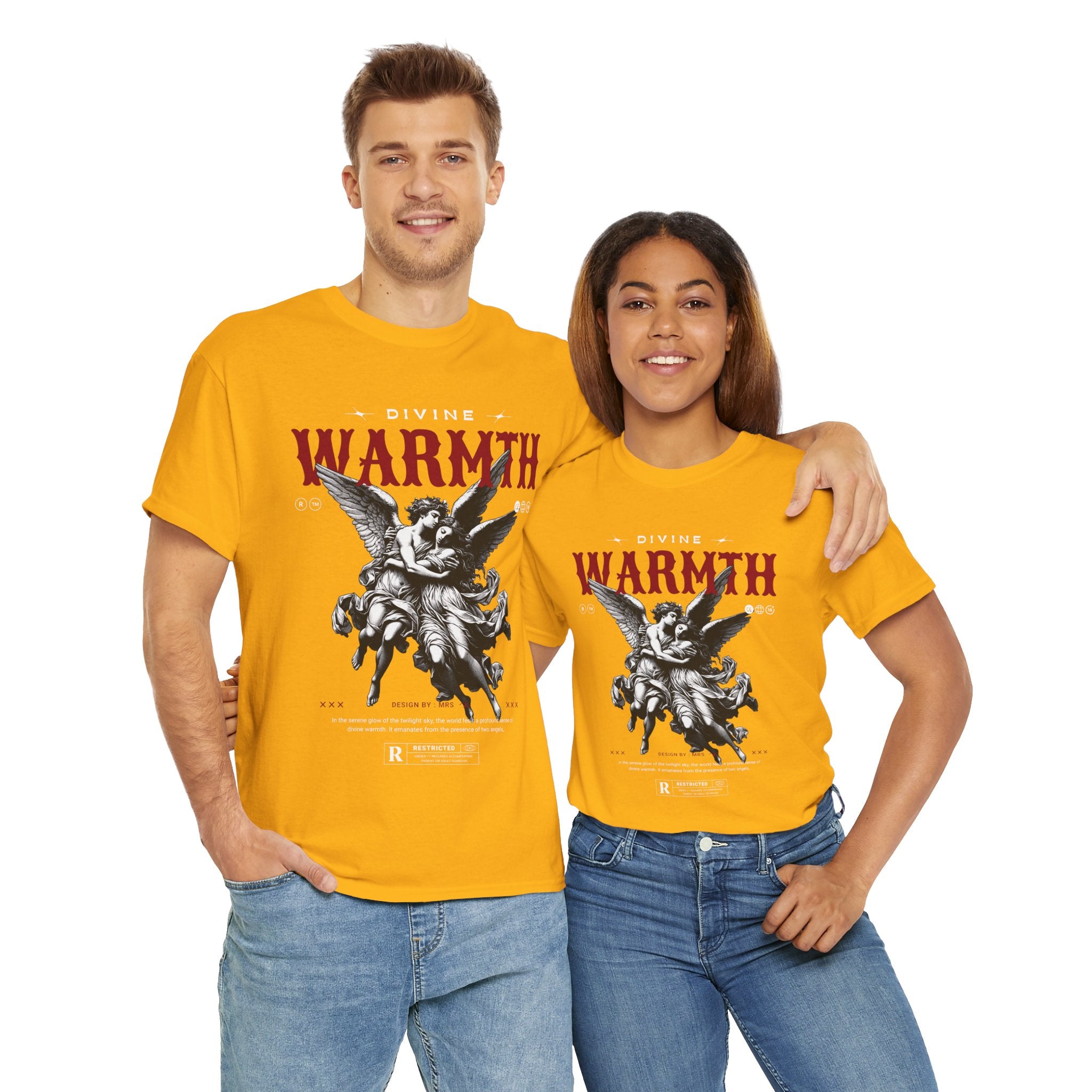Divine Warmth: Angelic Embrace T-Shirt Design