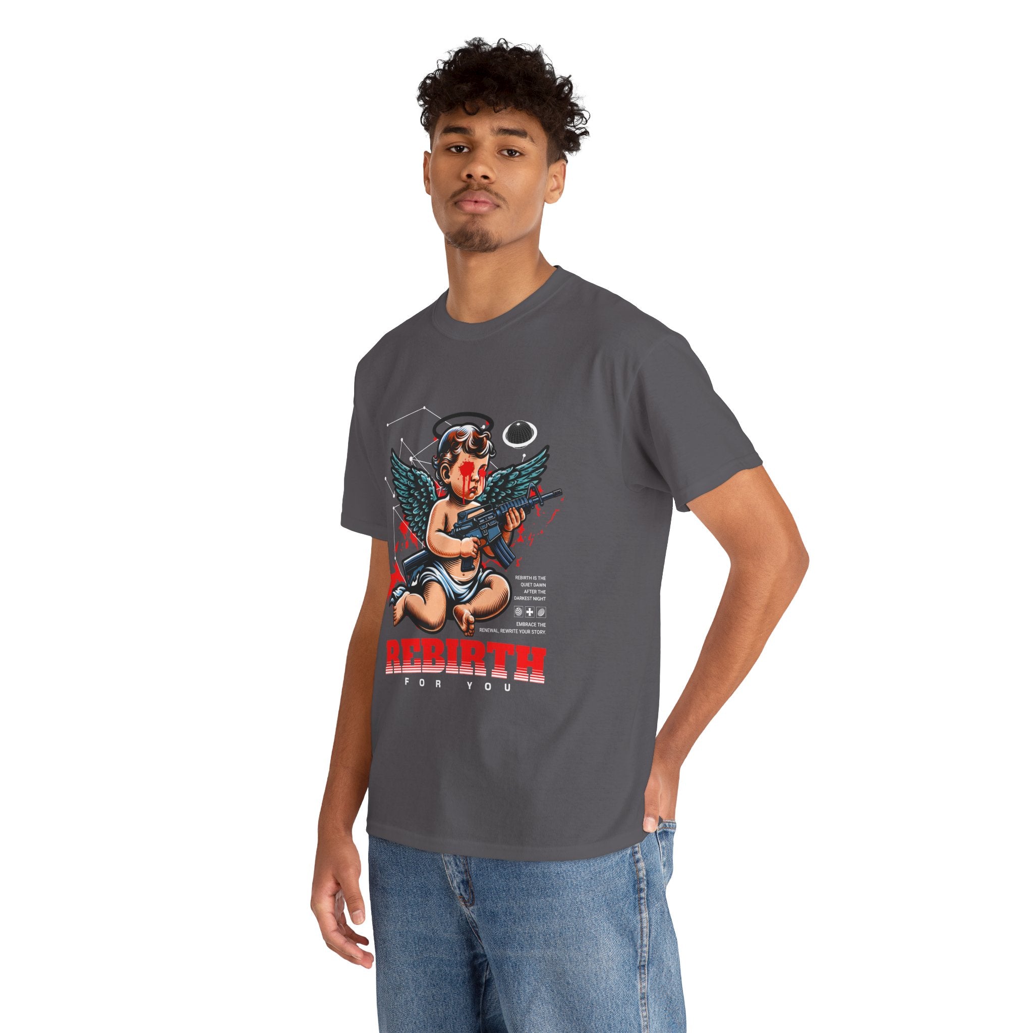 "Divine Angel" - Gothic Engraving T-Shirt Design