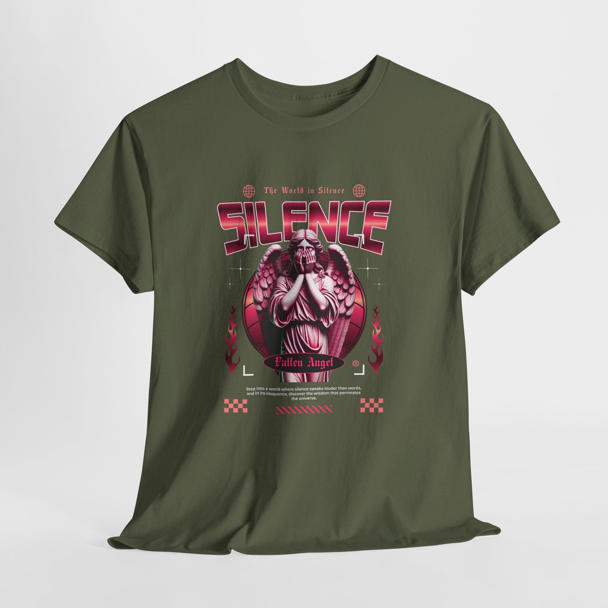 Echoes of Silence: Fallen Angel Streetwear Art