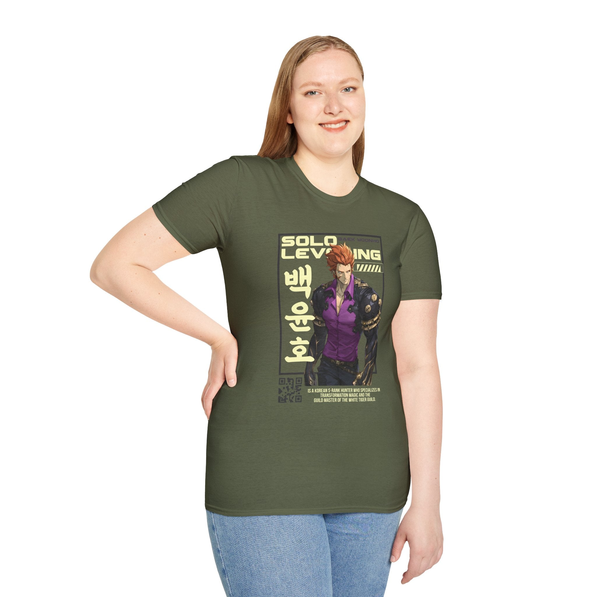 Solo Leveling T-Shirt – Baek Yoonho Anime Graphic Tee for Fans of Manhwa