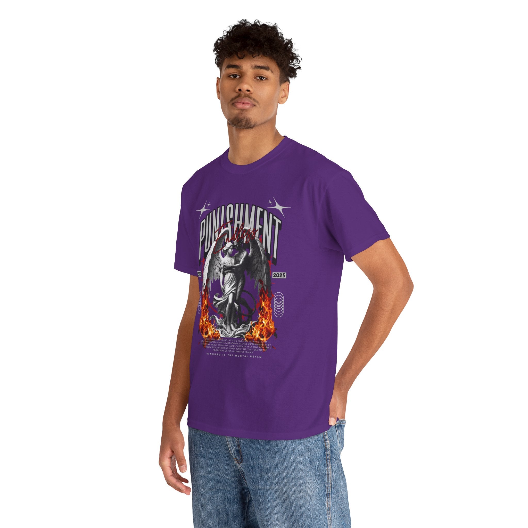 Endless Punishment: Angel & Demon Embrace Streetwear Graphic