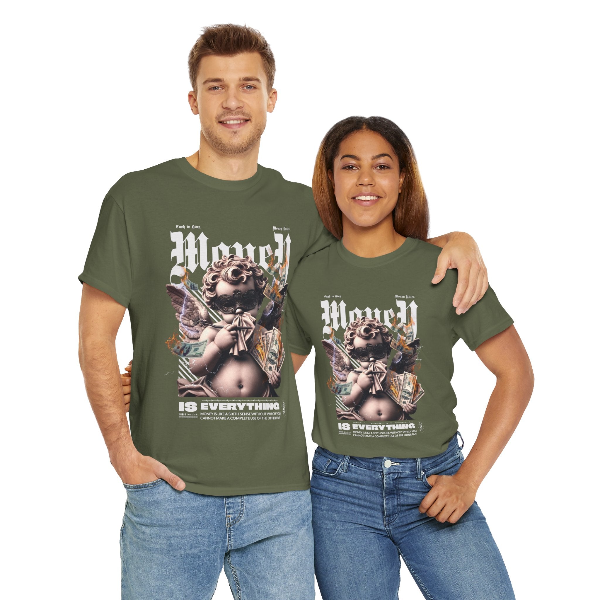 Money is Everything: Opulent Cherub Streetwear Design
