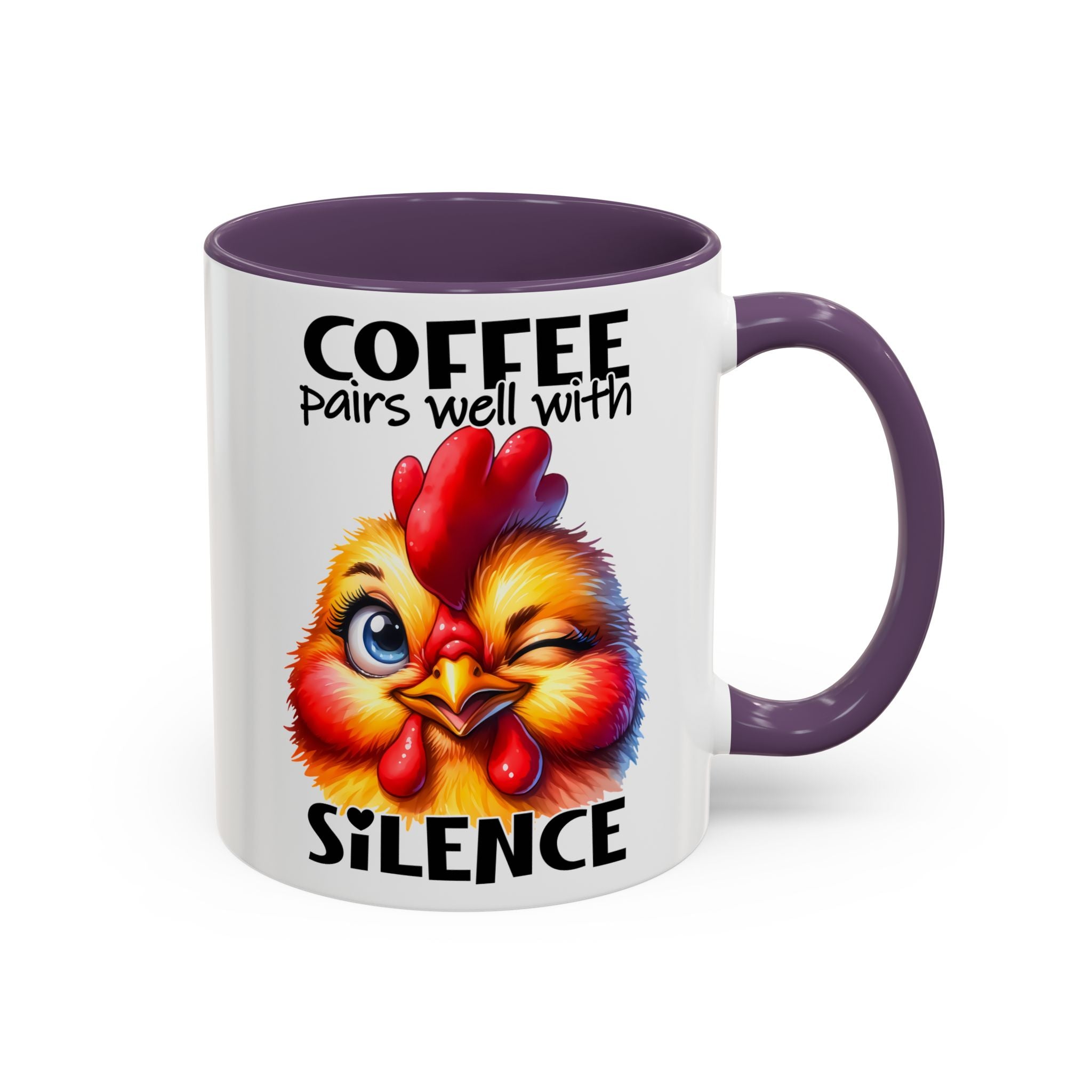 Coffee Pairs Well with Silence – Winking Chick Mug