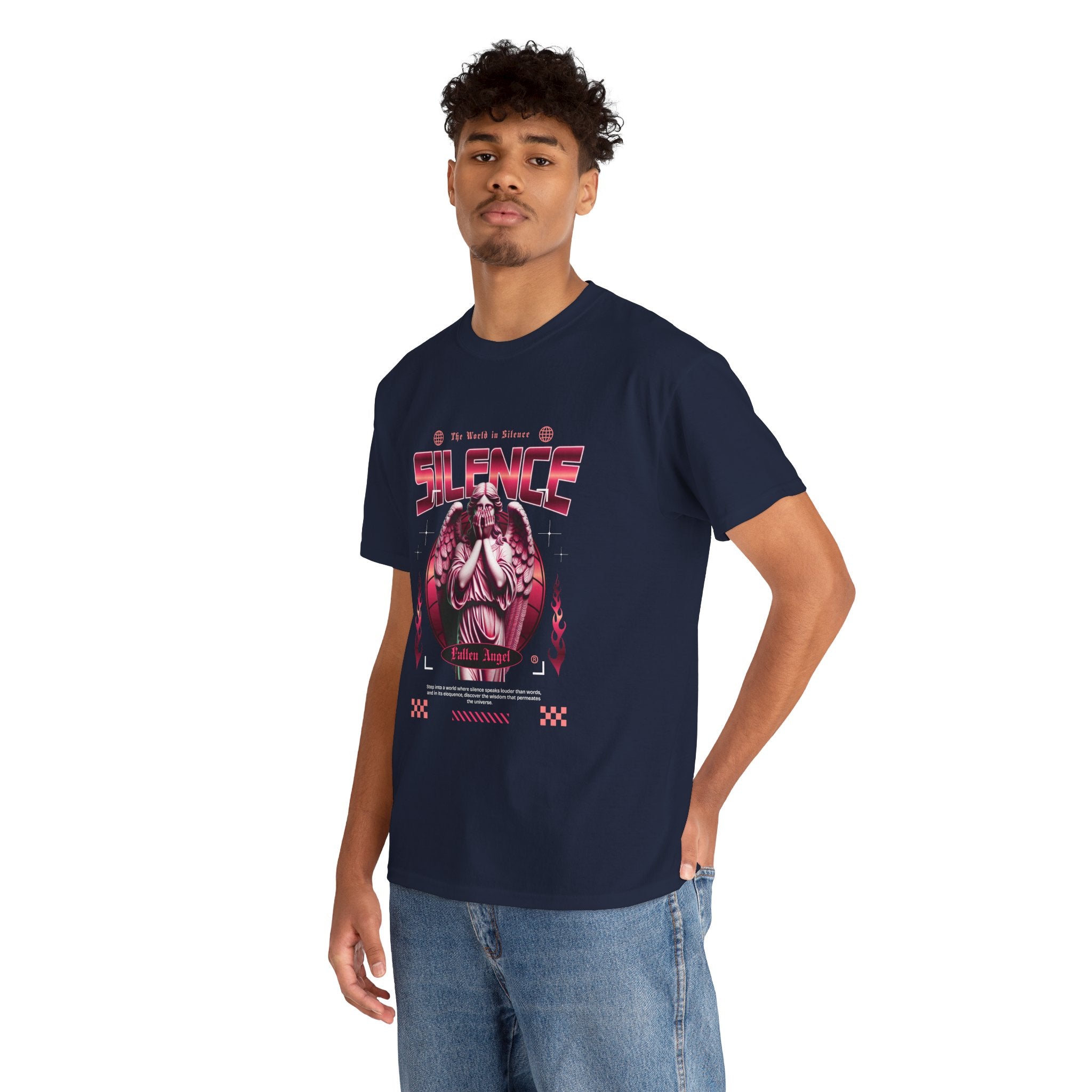 Echoes of Silence: Fallen Angel Streetwear Art