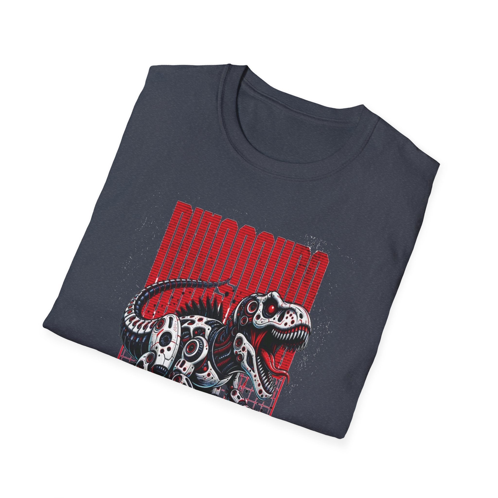 T-Rex Loading – Red Mechanical Dino Tee